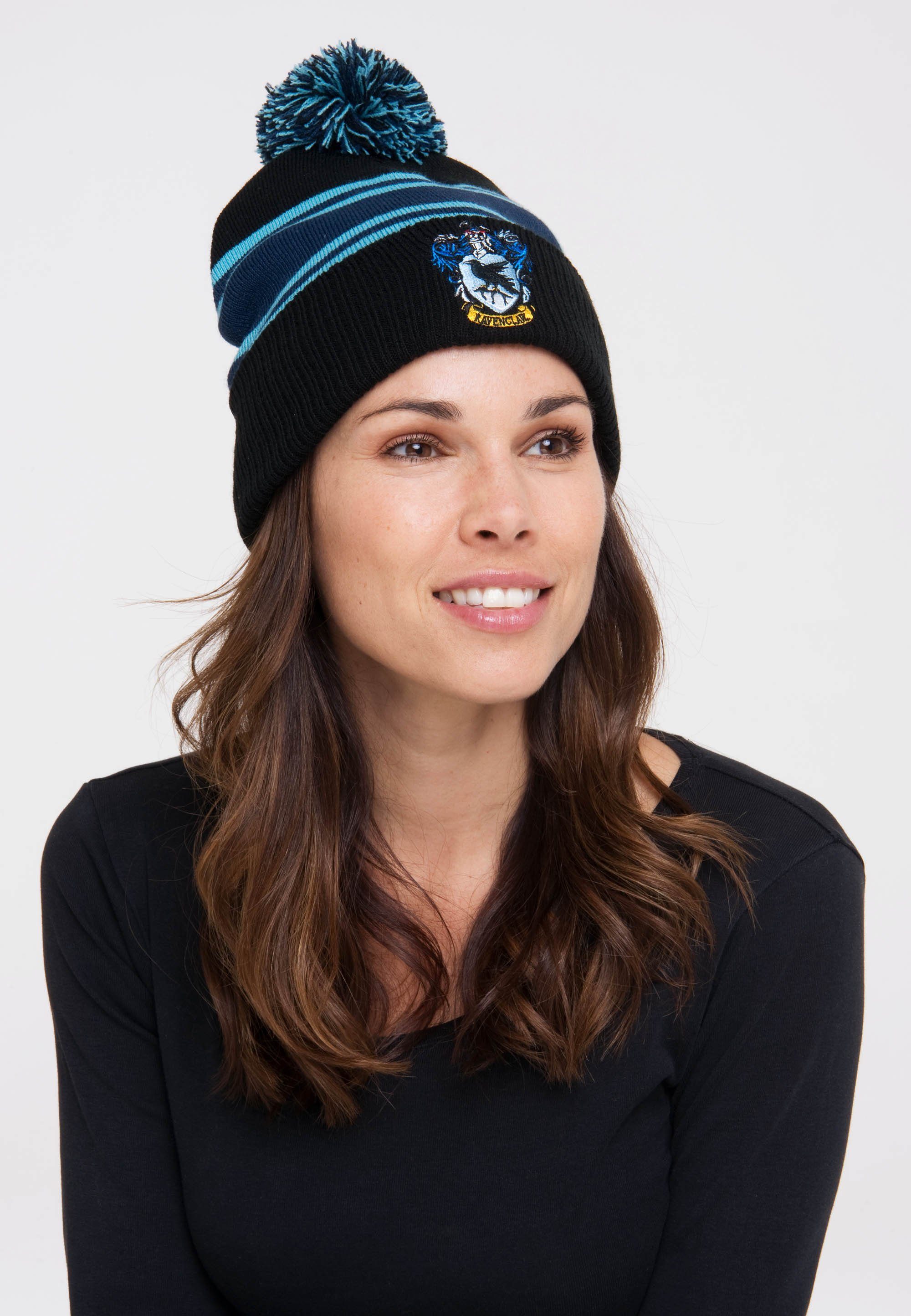 LOGOSHIRT Strickmütze Harry Potter - Ravenclaw mit lizenzierter Stickerei