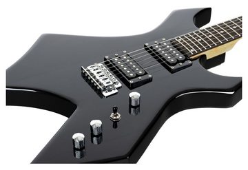 Rocktile E-Gitarre Warhead elektrische Gitarre, Heavy-Style, 2 Humbucker Tonabnehmer