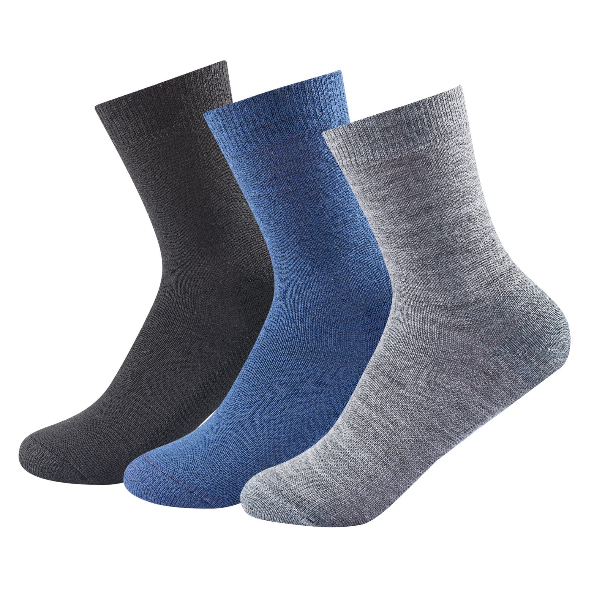 Devold Thermosocken Devold Daily Merino Medium Sock 3-pack Indigo Mix
