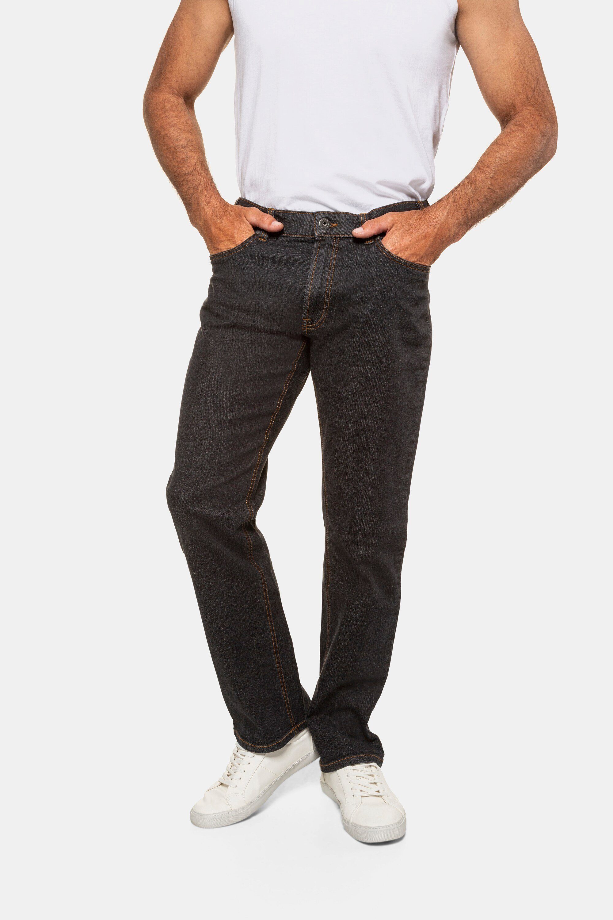 JP1880 Cargohose Jeans 5-Pocket elastischer Komfortbund Regular Fit black