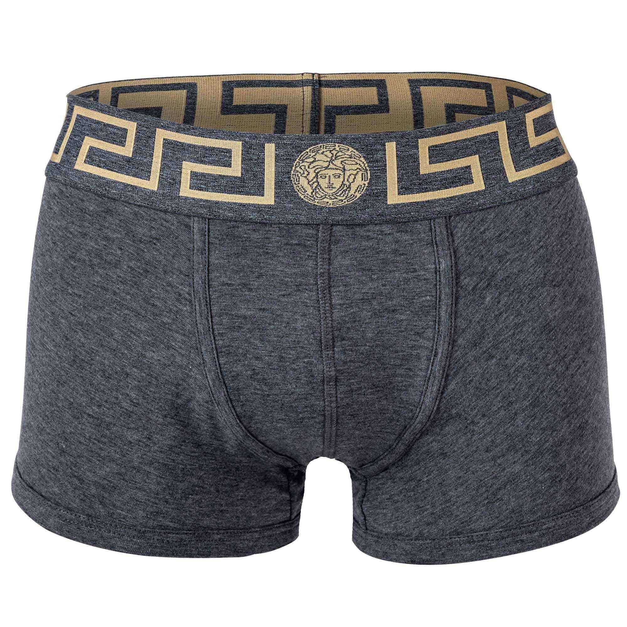 Shorts Boxer Versace Dunkelgrau Cotton Stretch TOPEKA, - Herren Boxer