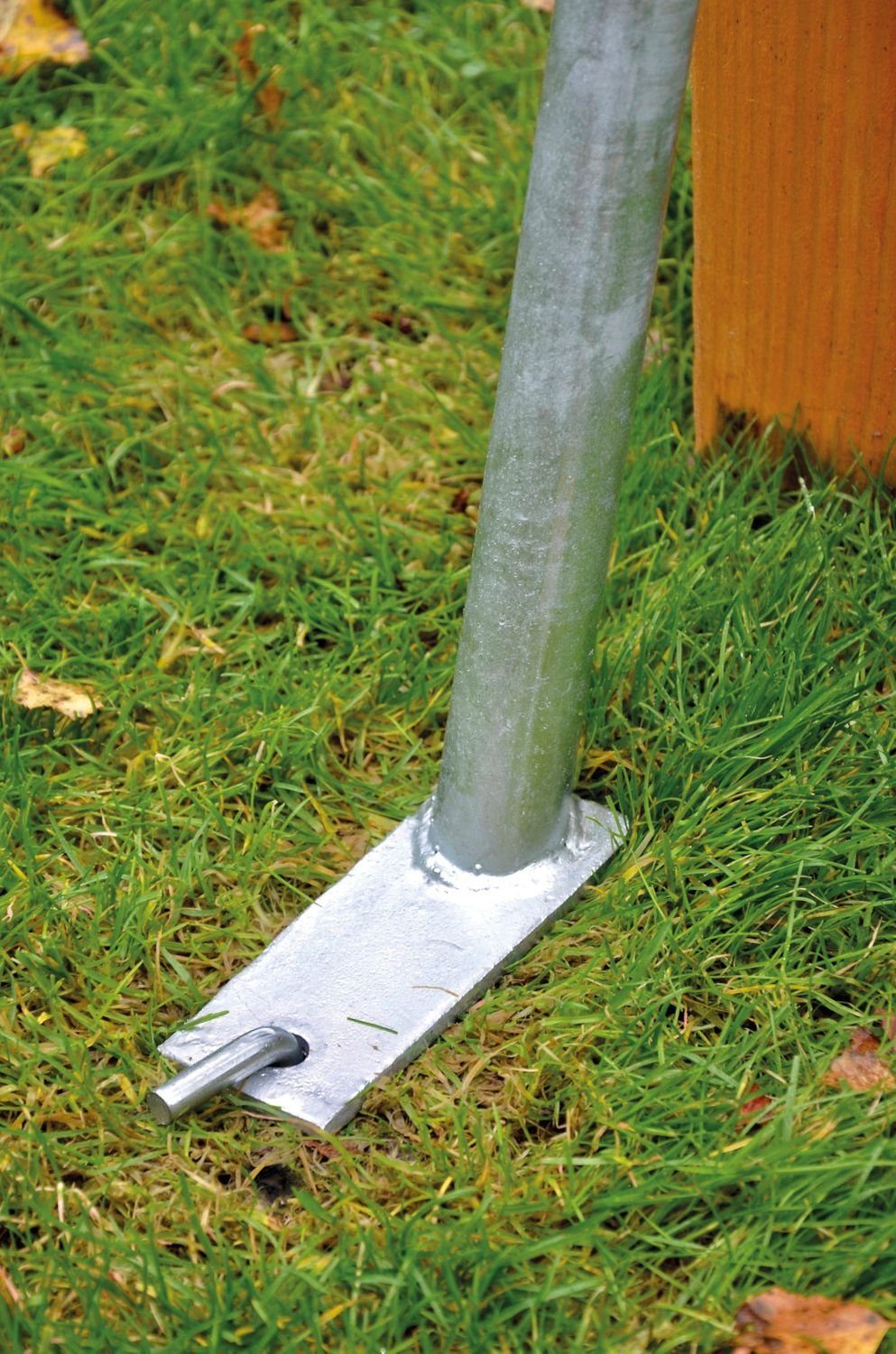 Tetzner & Jentzsch Pfostenträger Sturmanker Pfostenhalter 71cm Windschutz Erdanker Bodenanker