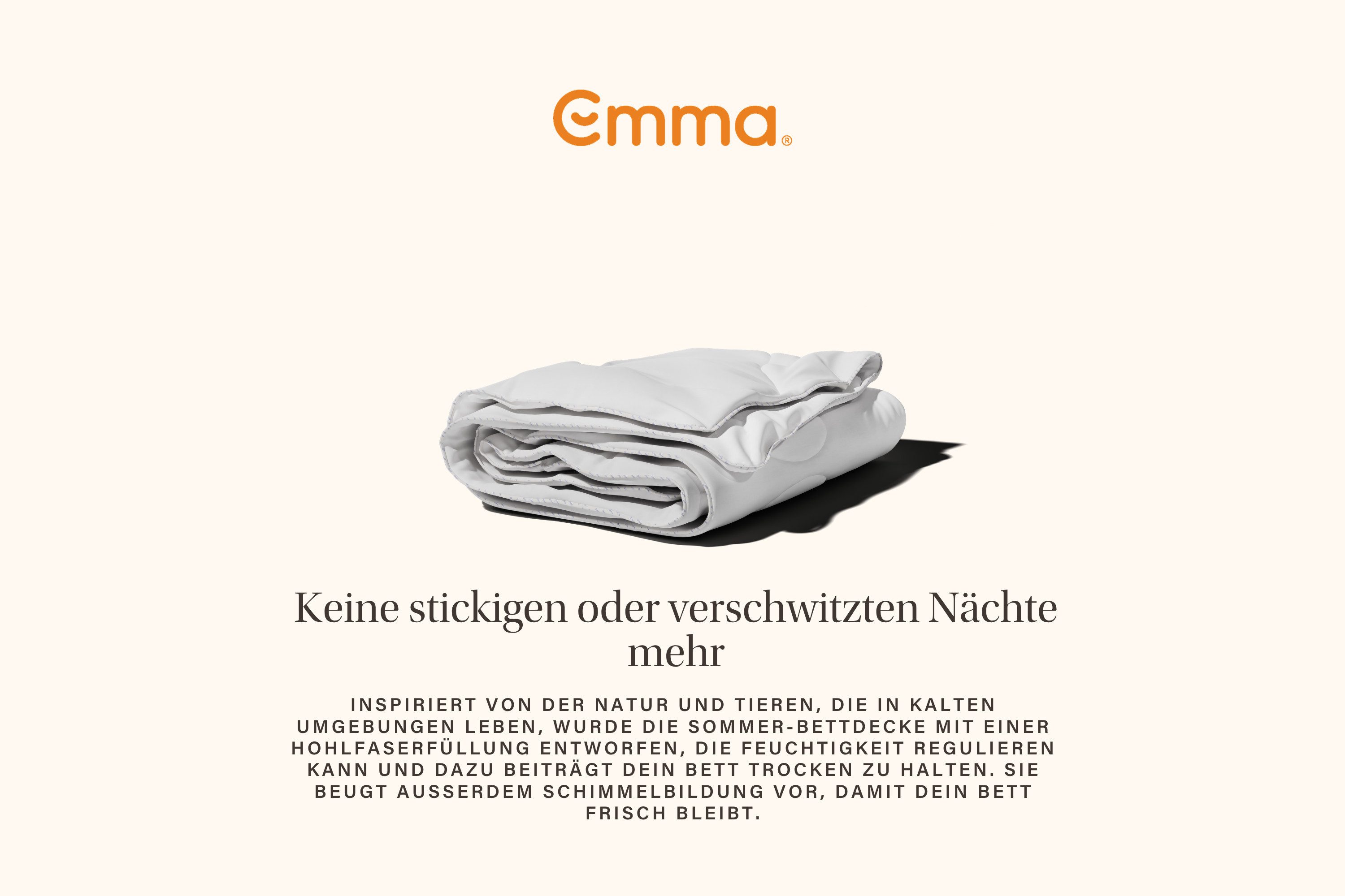 Emma Sommerbettdecke Emma One Light Decke, Gesteppte Decke für durchgehend gemütliche Nächte