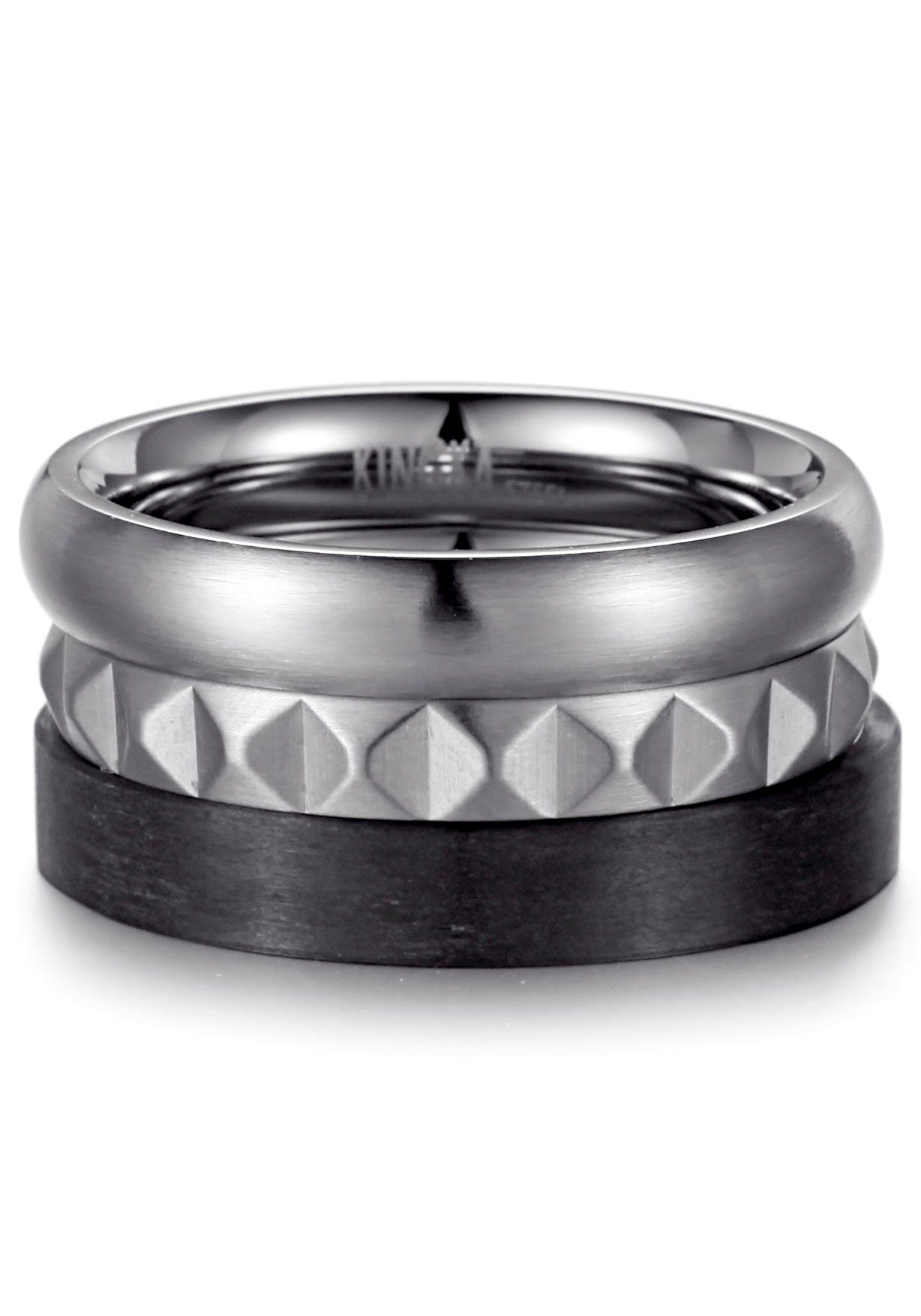 Kingka Ring-Set Pyramide, SR6226SBK5,6,7,8 (Set, 3-tlg) günstig online kaufen