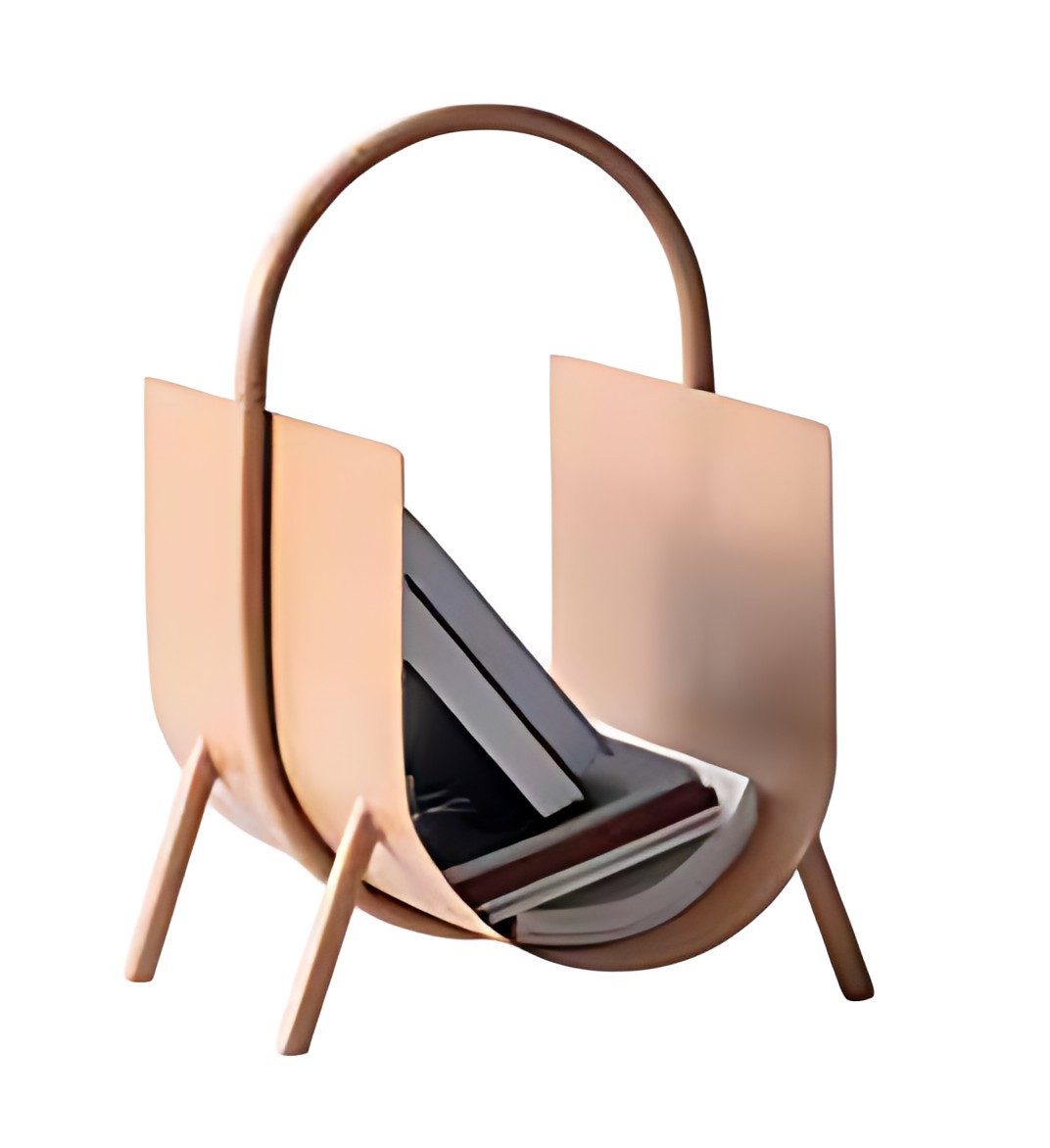 Xlmoebel Zeitungsständer XLMOEBEL Zeitungsständer aus Edelstahl in elegantem Beige, Made in Europa