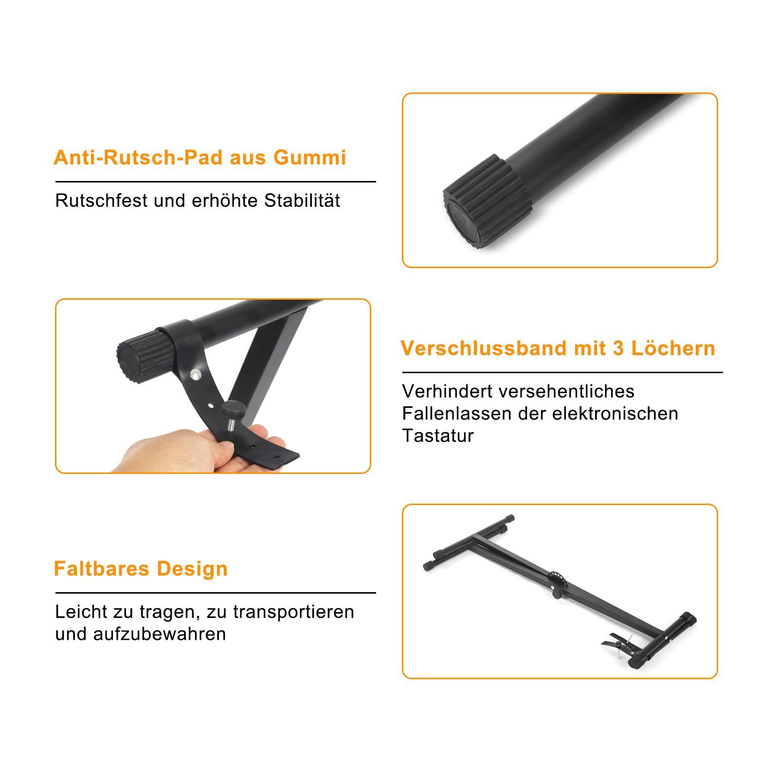 Youyijia Keyboardständer Keyboard Ständer Doppelstrebig Keyboardständer Keyboardständer