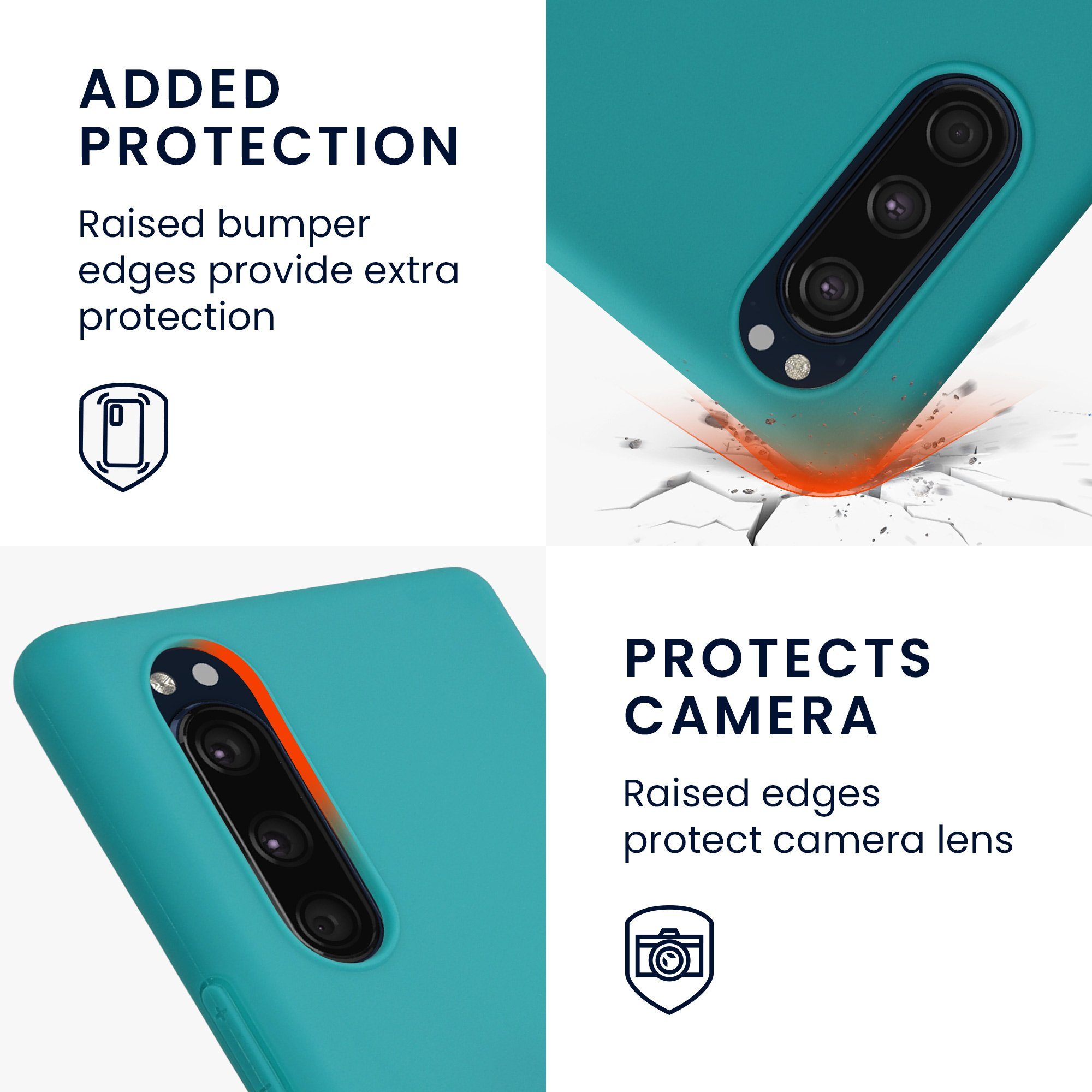kwmobile Handyhülle Hülle für Sony Xperia 5, Hülle Silikon - Soft Handyhülle - Handy Case Cover