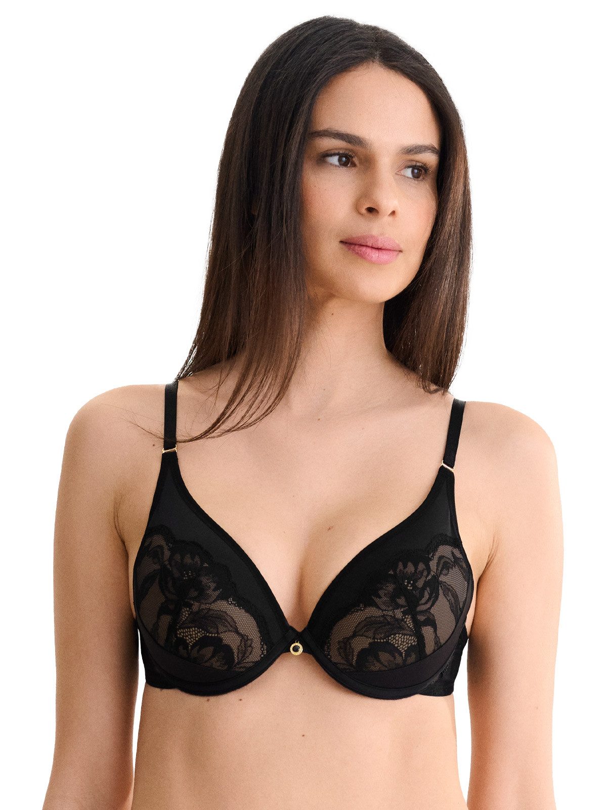 Lisca Push-up-BH Push up BH Robin (Stück, 1-tlg) Push up Effekt, Floral, Tüll