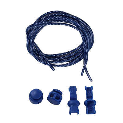 maDDma Schnürsenkel 1 Paar Elastische Schnürsenkel 3mm Länge 100 cm, marineblau-weiß