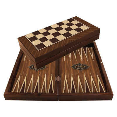 STAR OYUN Spiel, Strategie Produkte Backgammon Star Glossy Antik Walnuss Tavla, Made in Türkei