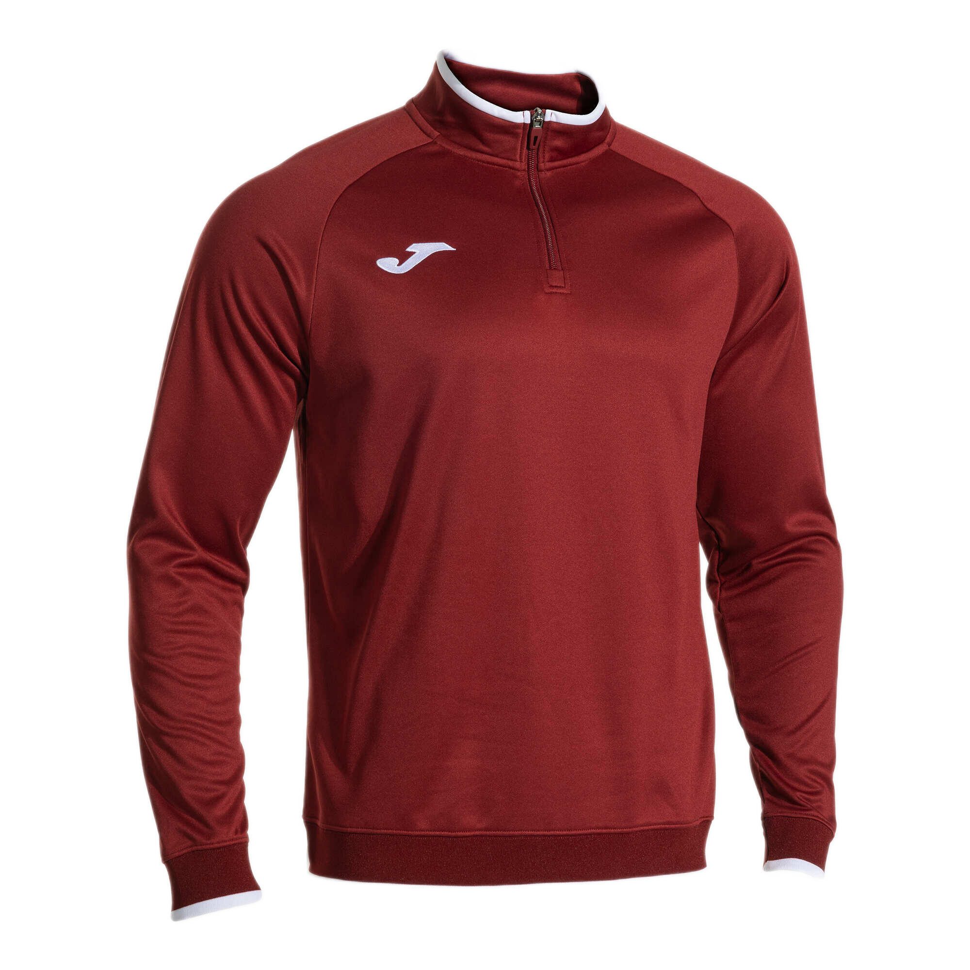 Joma Sweatshirt Pullover Combi Premium (Half-Zip, Stehkragen) weinrot Herren