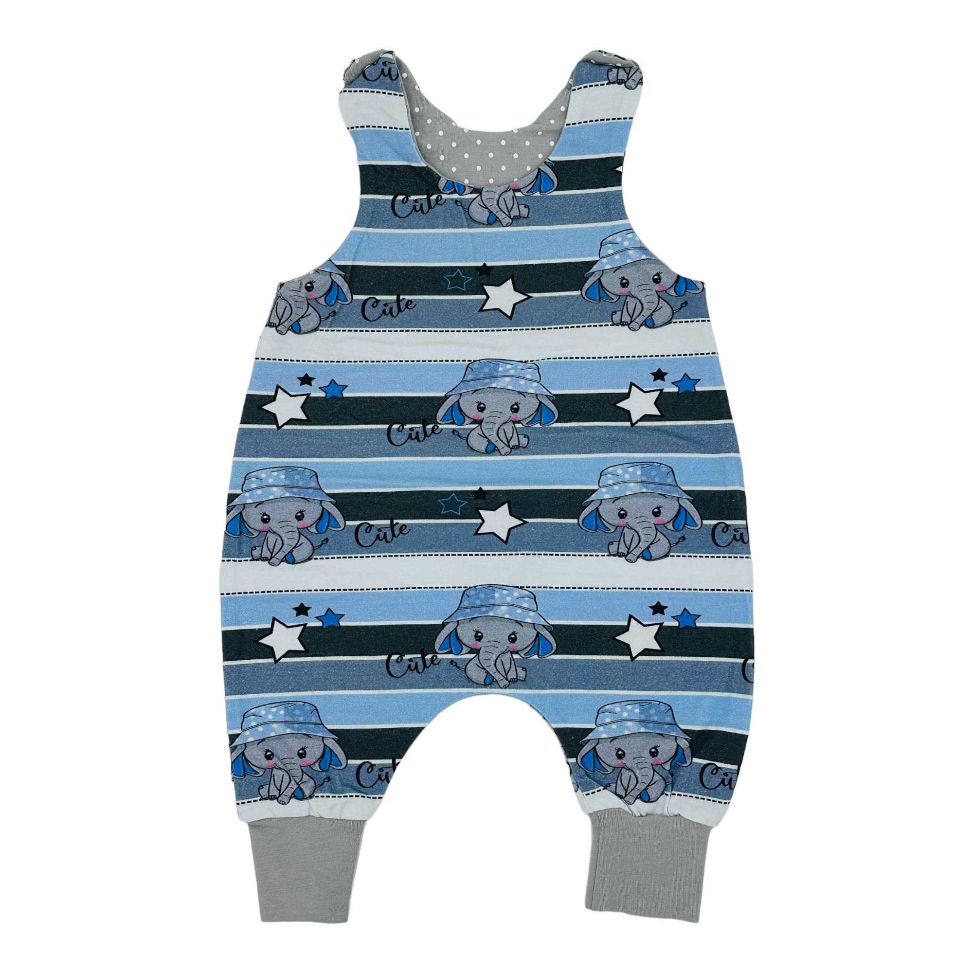 Land-Juwelen Strampler ELEFANT BLAU Strampler