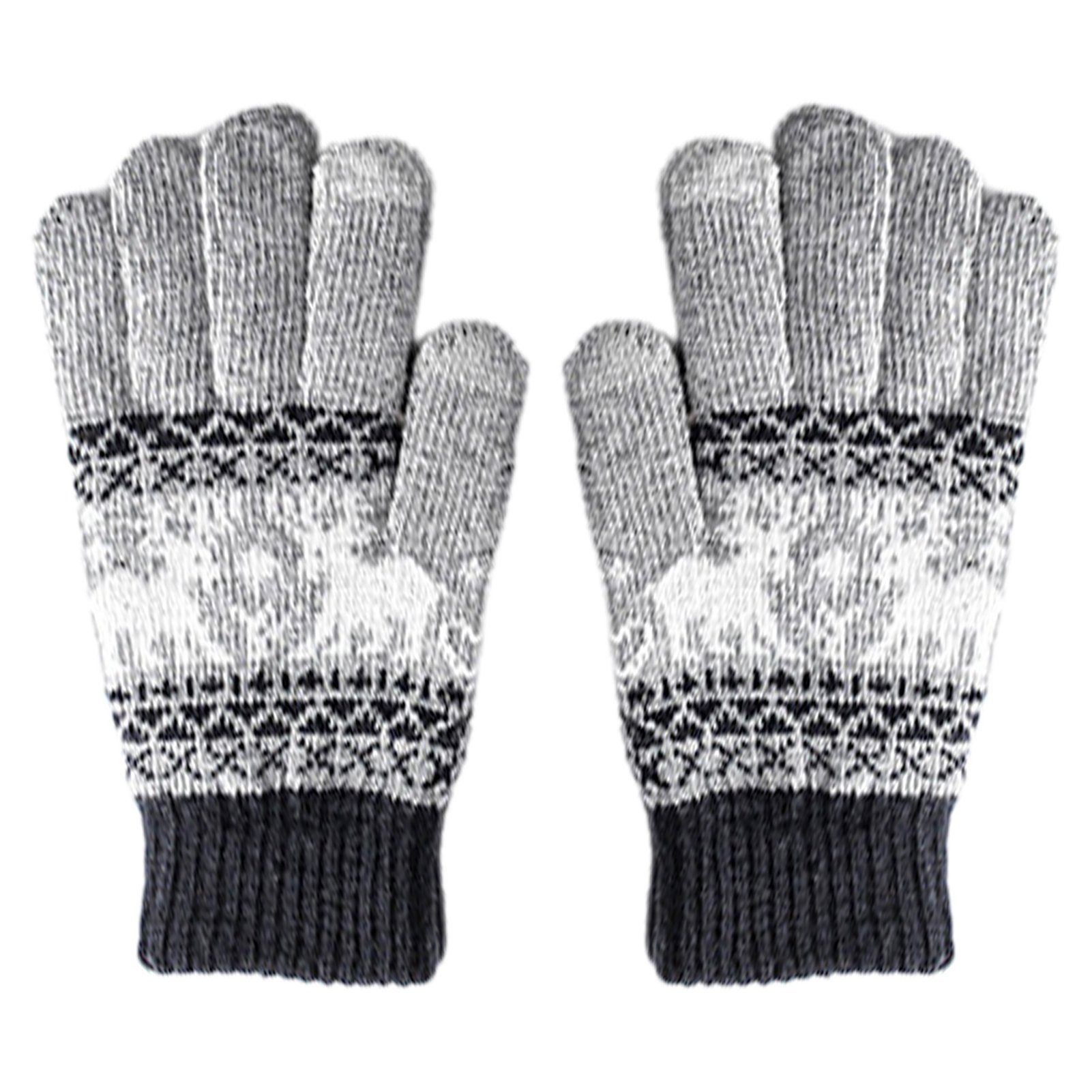 schwarz Verdickte Blusmart Wärmende Touchscreen-Handschuhe dunkelgrau Strickhandschuhe Fleecehandschuhe Damenhandschuhe, Gestrickte