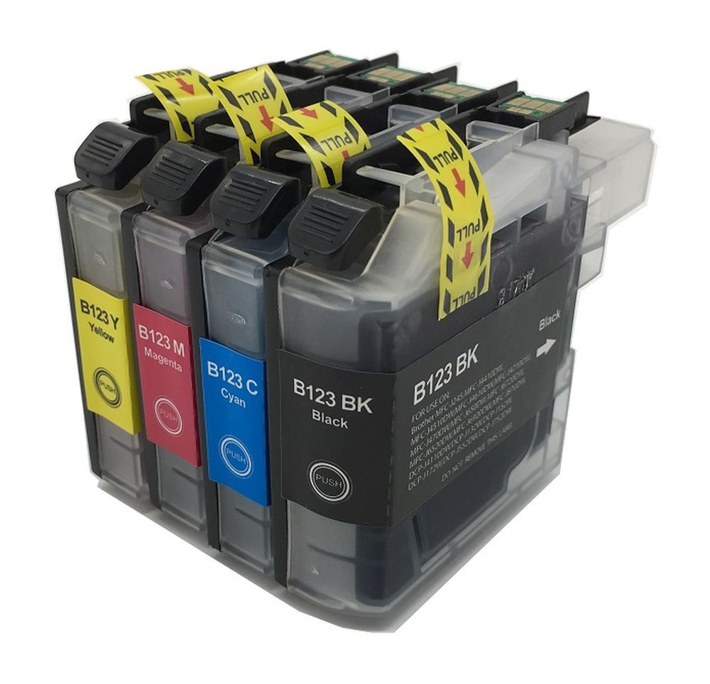 inkpro Druckerpatronen-Set LC-123 kompatibel mit Brother LC123 Tintenpatrone (ür DCP-J132 W, DCP-J152 W, DCP-J152 WR, DCP-J172 W, DCP-J4110 DW, DCP-J4110 W, DCP-J552 DW, DCP-J752 DW, MFC-J245, MFC-J4310 DW, MFC-J4410 DW, MFC-J4510 DW, MFC-J4610 DW, MFC-J4