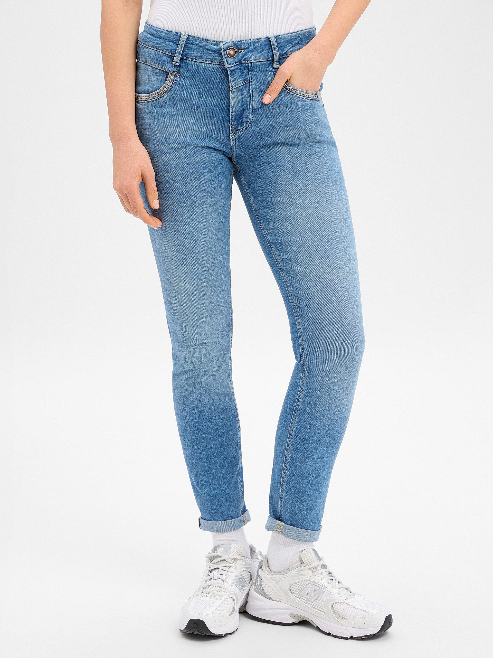 Mos Mosh Skinny-fit-Jeans MMNaomi Salute Stickerei