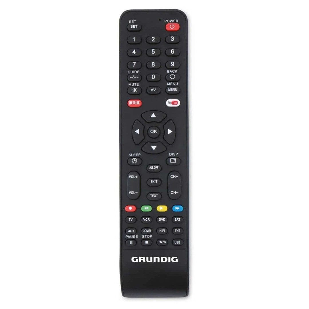Grundig Grundig Universal Fernbedienung 8in1 Smart TV Netflix YouTube Fernbedienung (Ergonomisches Design)