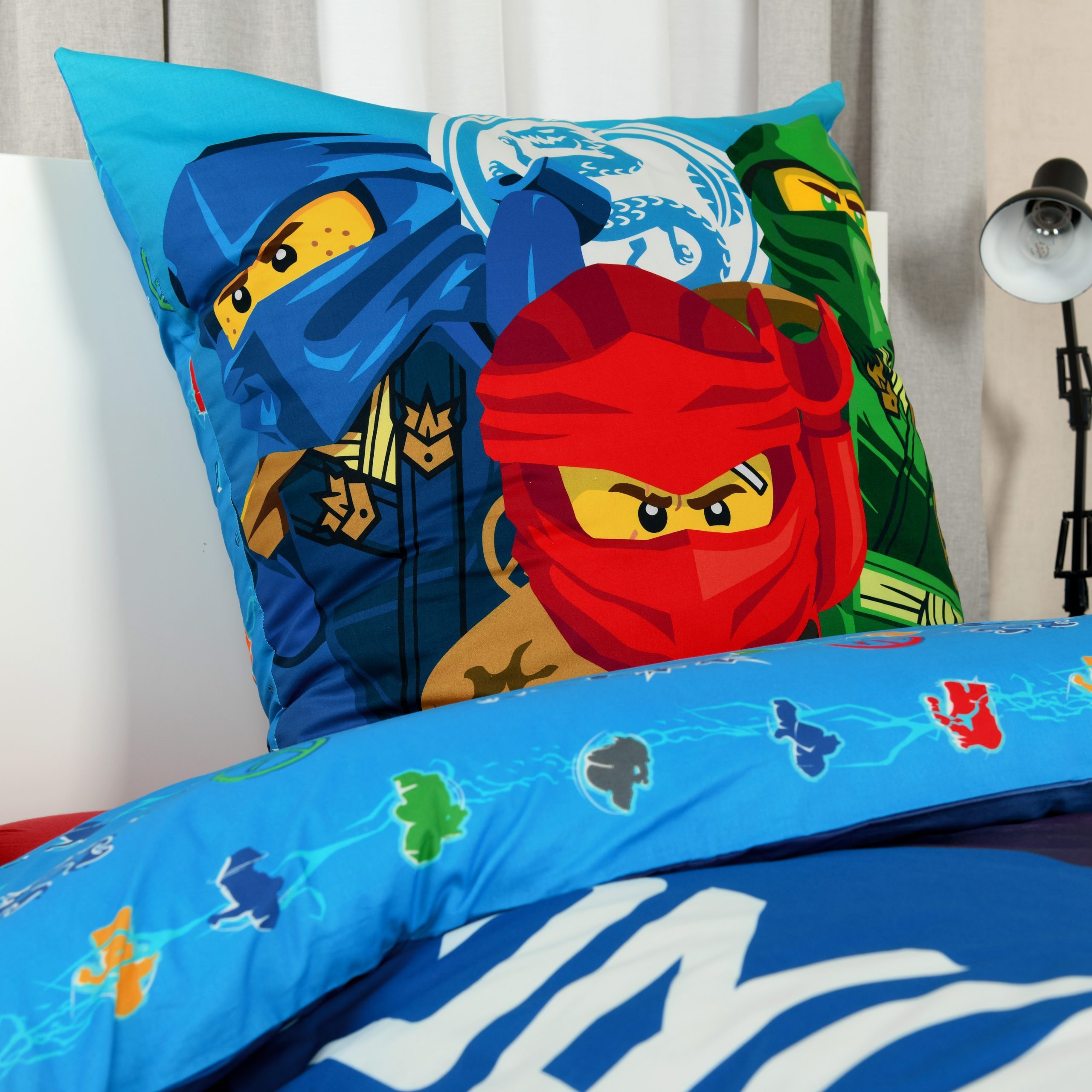 Stoffschmiede Kinderbettwäsche - LEGO NINJAGO ‘Ninja Team’, 100% Baumwolle