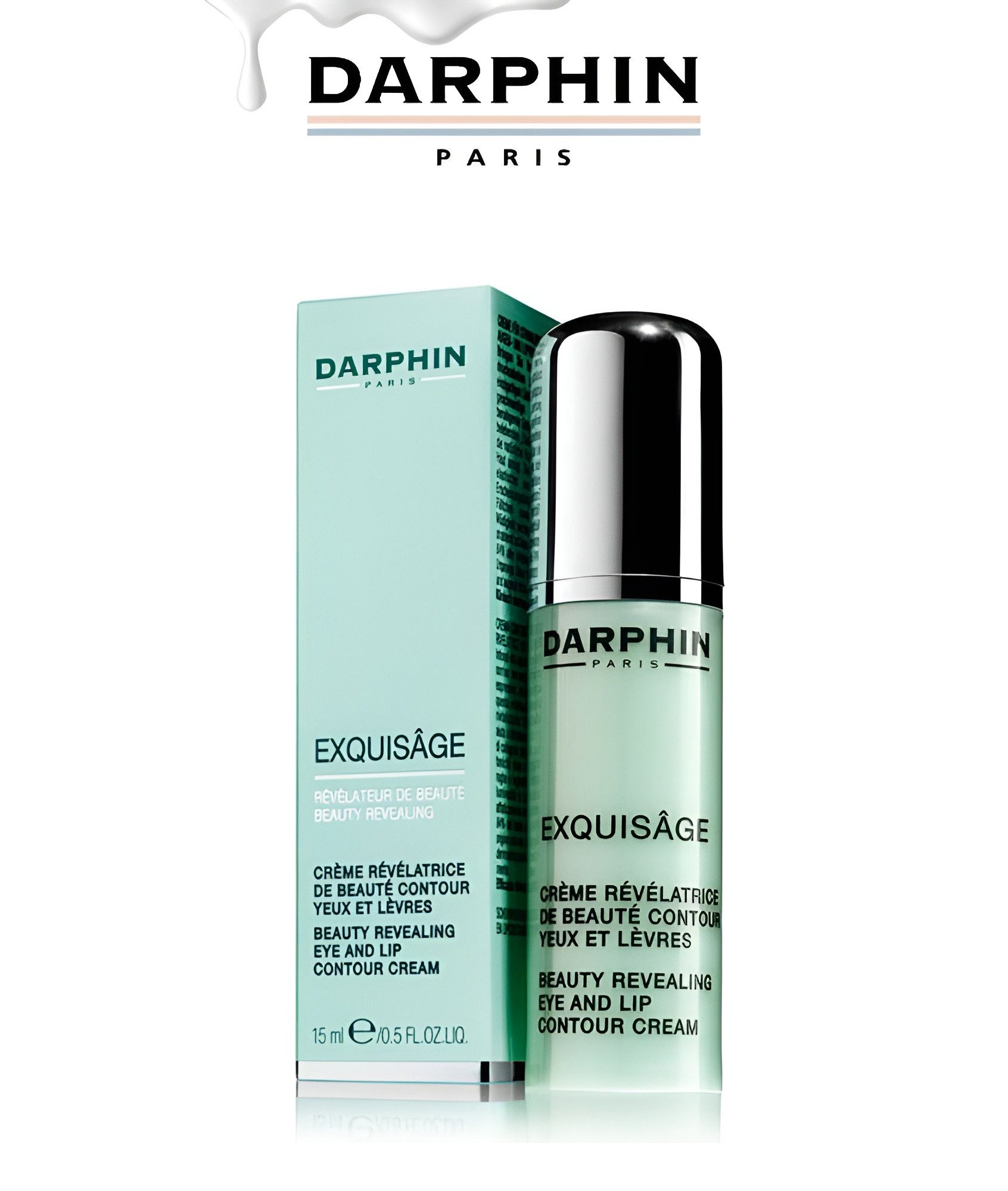 Darphin Anti-Aging-Creme Exquisage Schönheitsenthüllende Augen- und Lippenkonturcreme - 15ml -, glättet Linien und Falten, verschönert die Lippen- und Augenkonturen