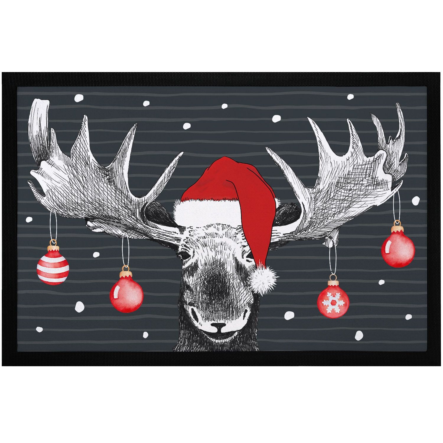 MoonWorks Fußmatte Fußmatte Elch Weihnachten Christmas Wintermotive Weihnac günstig online kaufen