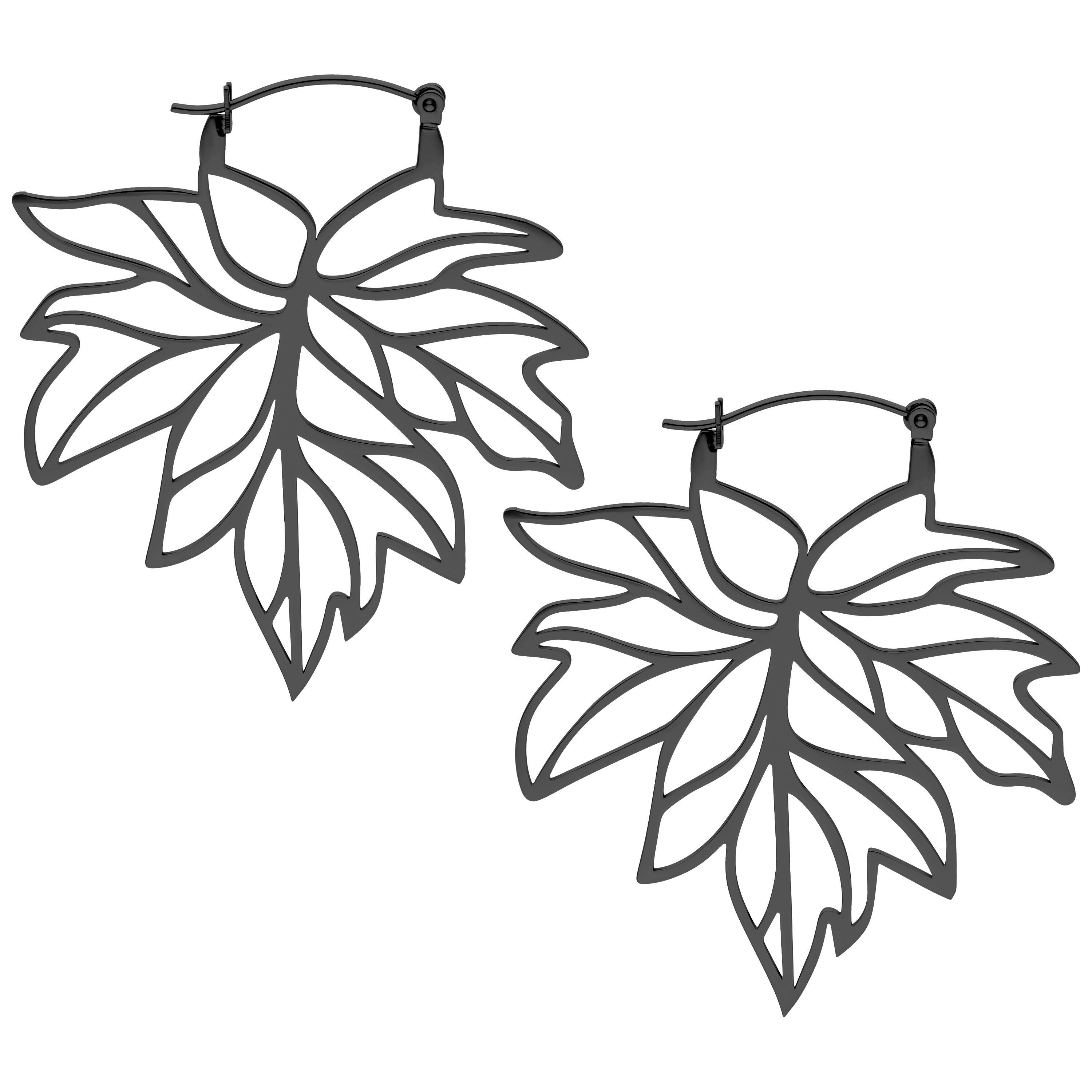 Paar Ohrhänger Autumn Leaf Hoops