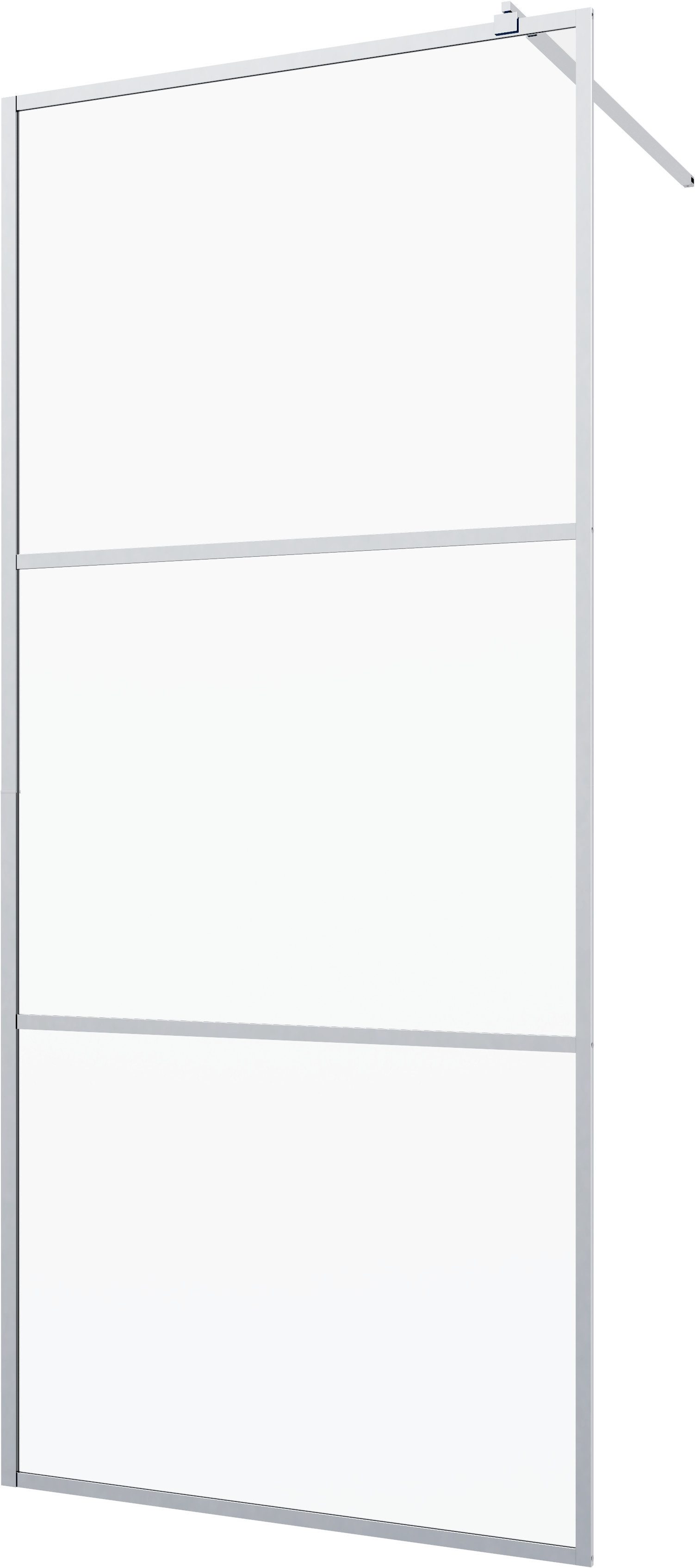 welltime Walk-in-Dusche, Dreigeteilte Scheibe in trendigem Blockdesign günstig online kaufen