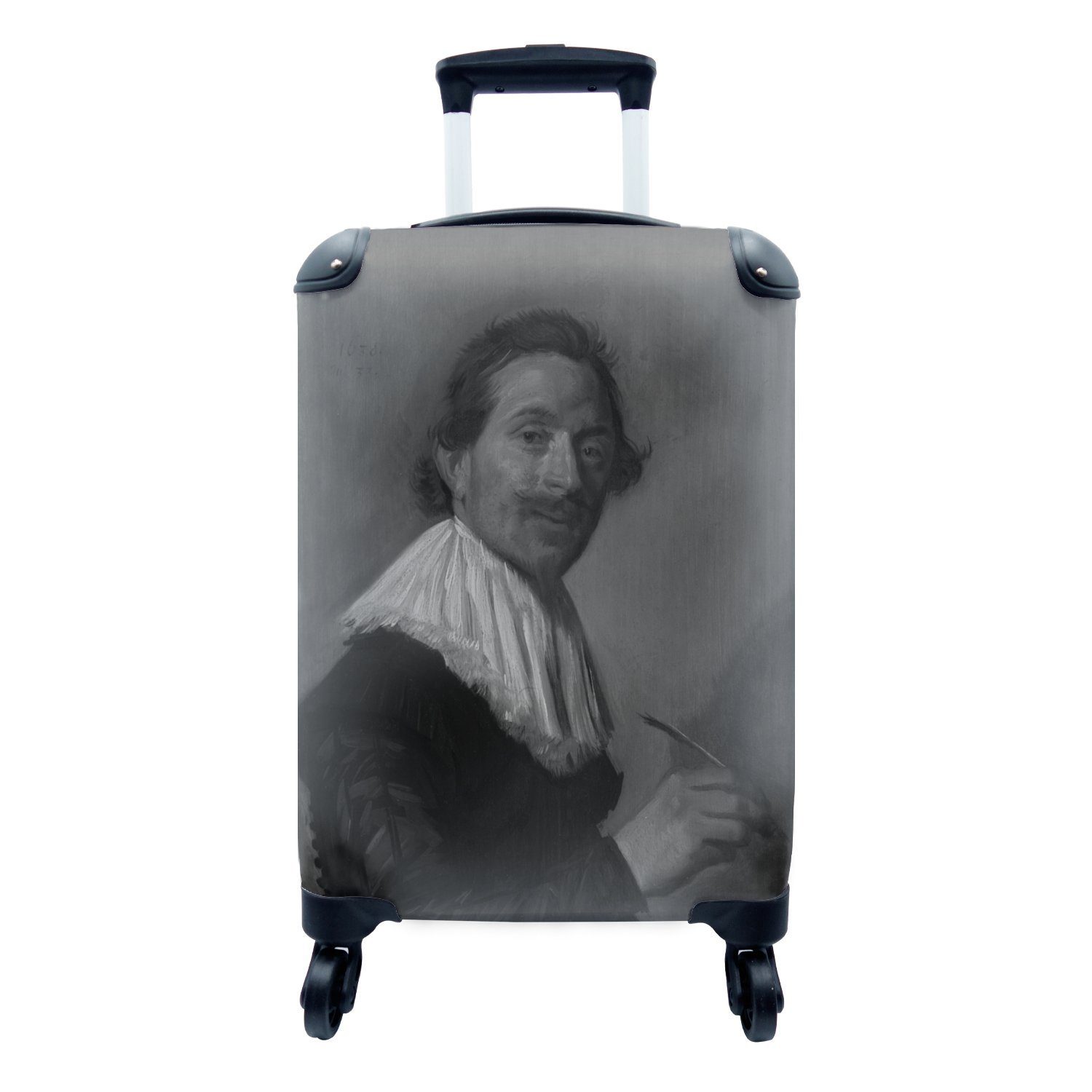 MuchoWow Handgepäckkoffer Porträt von Jean de la Chambre - Frans Hals, 4 Rollen, Reisetasche mit rollen, Handgepäck für Ferien, Trolley, Reisekoffer