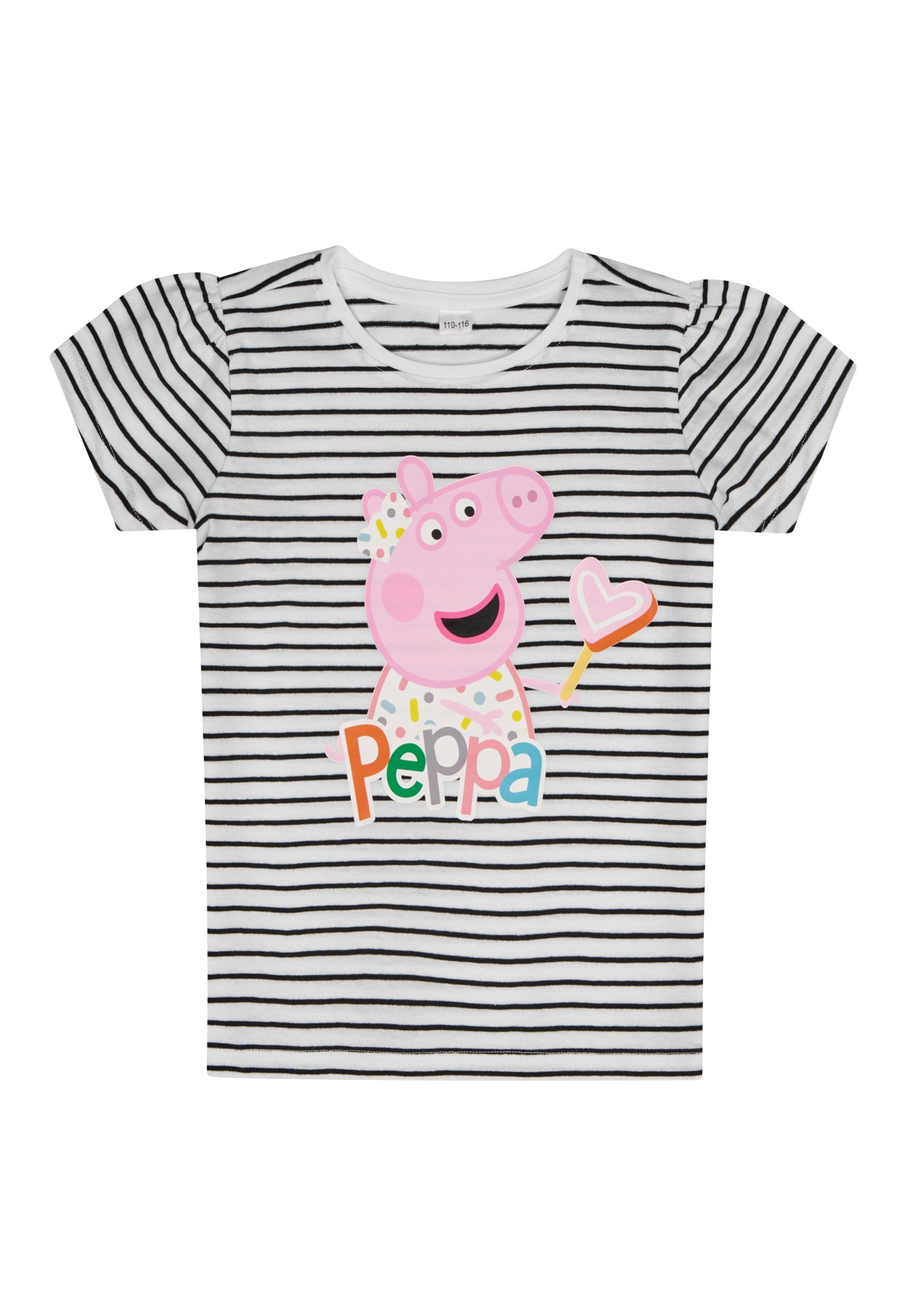 Peppa Pig T-Shirt Mädchen Kurzarm-Shirt Oberteil