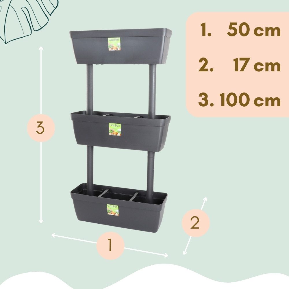 GarPet Blumenkasten Pflanzkübel Raumteiler 3er Set günstig online kaufen