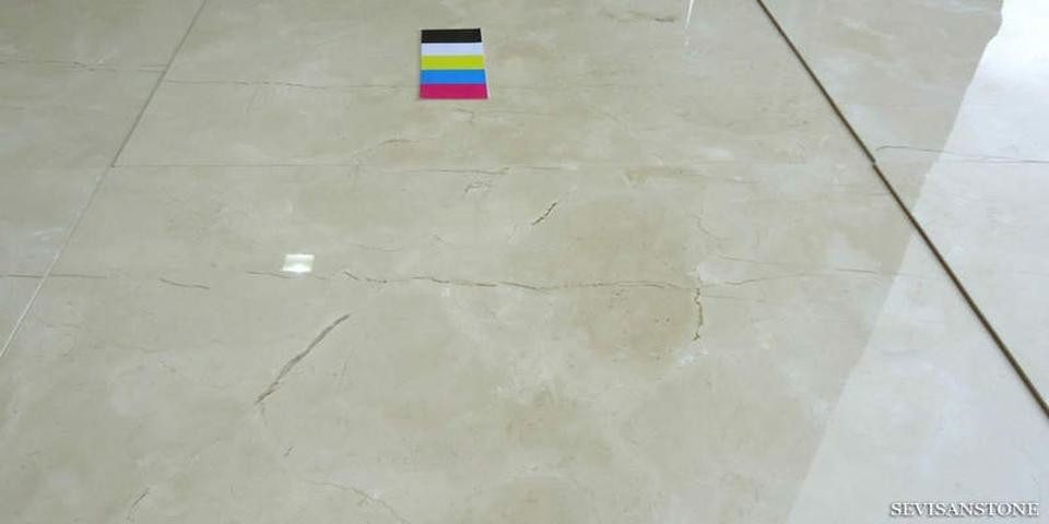 Xlmoebel Bodenfliese Luxuriöse Marmor-Natursteinfliesen Crema, Boden- und Wandbelag, Marmor, Crema Marfil, Marmor Crema Marfil 100 m², Hergestellt in Europa