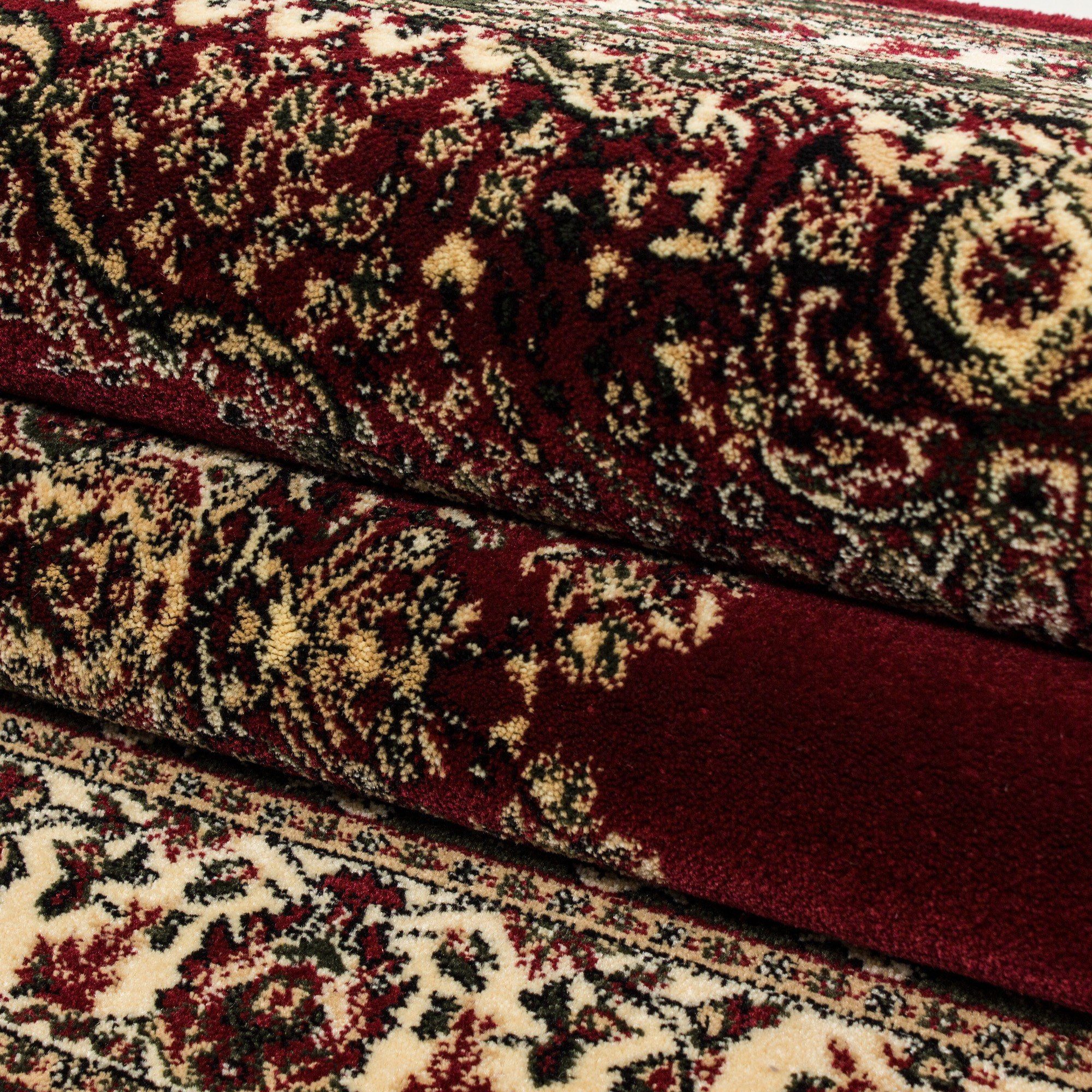 Orientteppich Vintageteppich Orientteppich Wohnzimmer Rot Kurzflorteppich orientalisch, Angeycasa