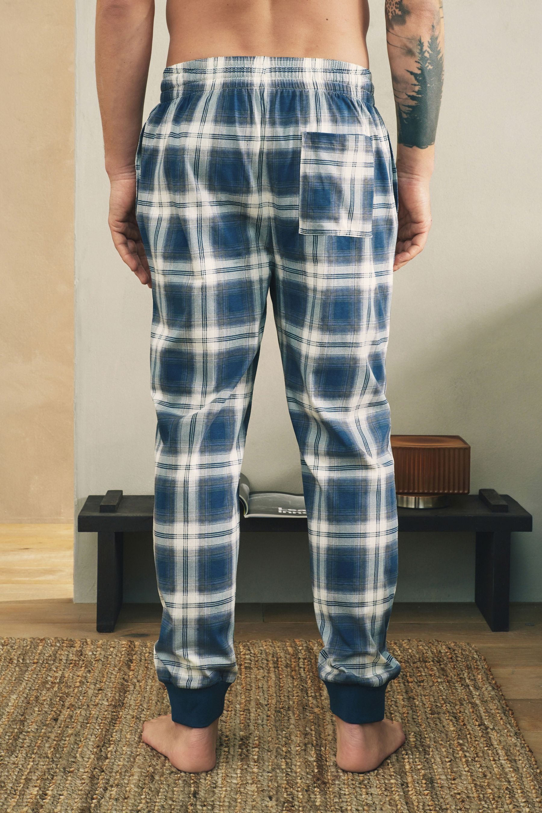 Next Pyjamahose Schlafanzughose mit Bündchen, 2er-Pack (2-tlg)