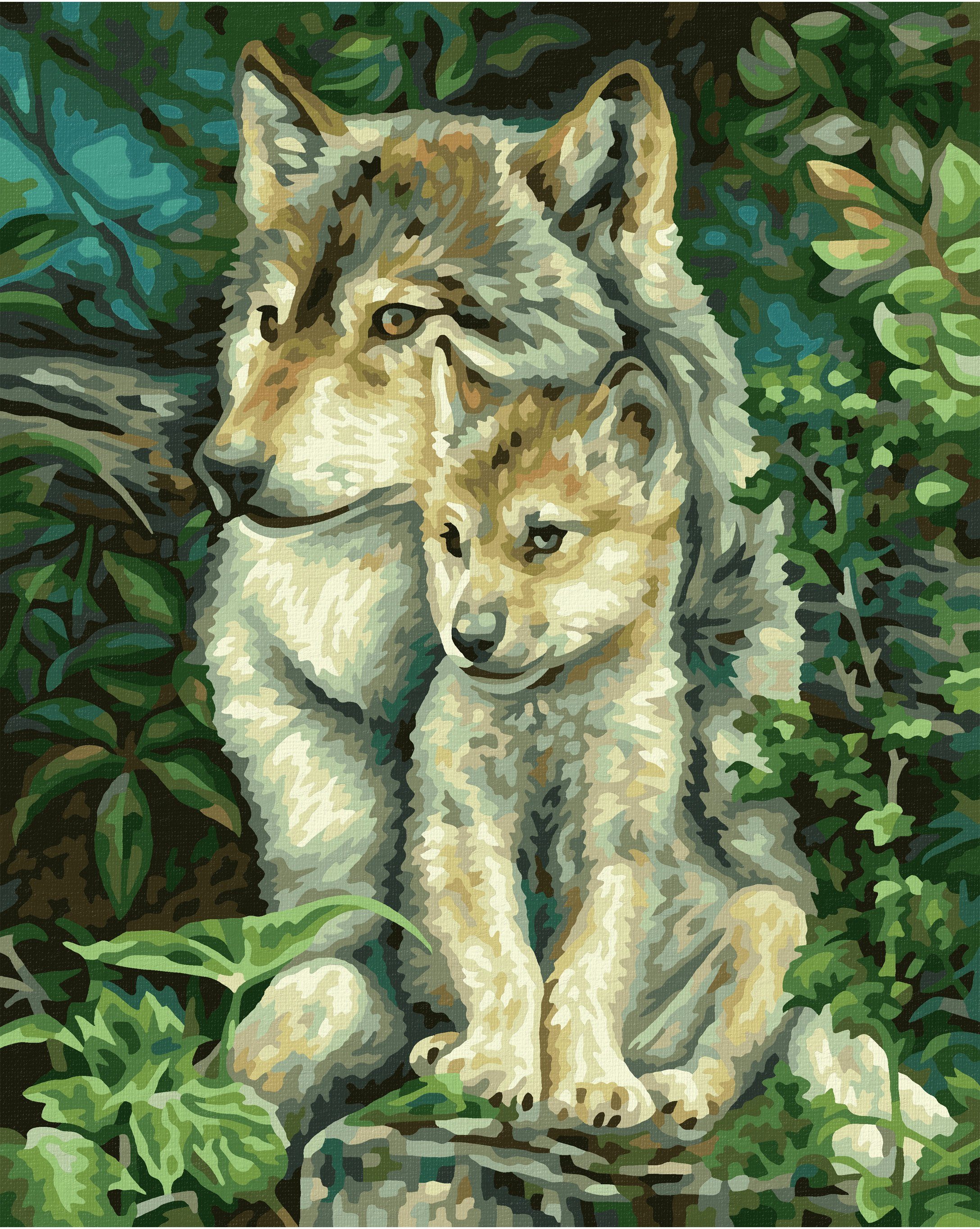 Schipper Malen nach Zahlen Meisterklasse Klassiker - Wolfsmutter, Made in Germany