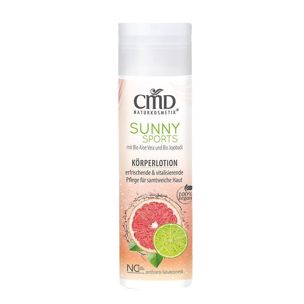CMD Naturkosmetik Körperlotion Sunny Sports Körperlotion – Aloe Vera & Jojobaöl, Frische Zitruspflege