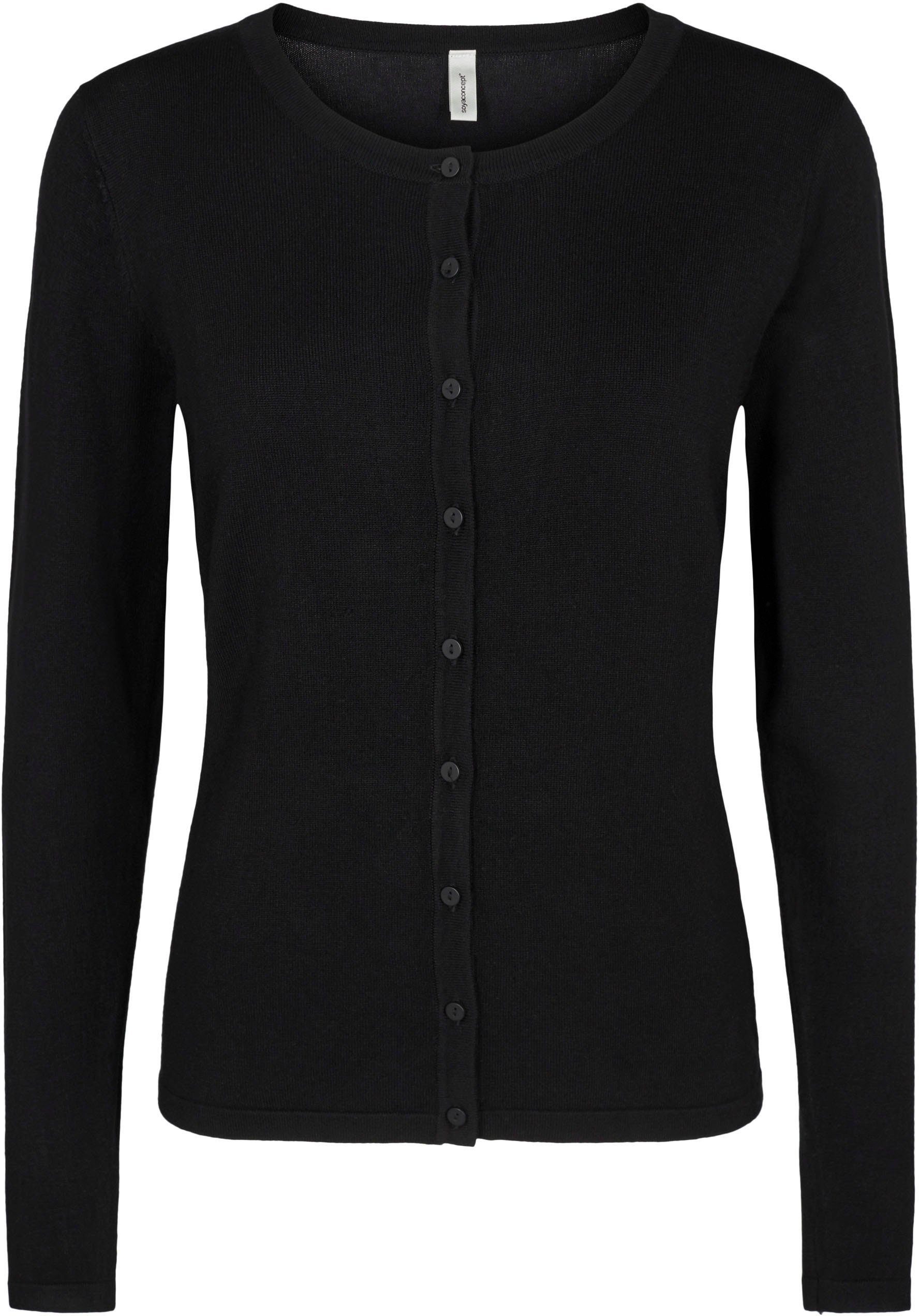 ein black SC-Dollie446 soyaconcept Klassiker Strickjacke