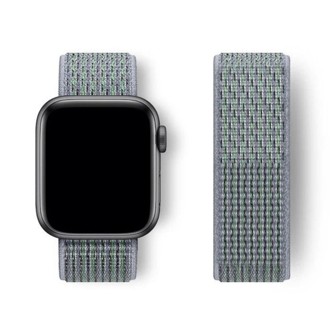 SmartUP Smartwatch-Armband für Apple Watch 10 9 8 7 6 5 4 3 2 1 SE Ultra Nylon Sport Ersatzband, kompatibel mit allen Apple Watch Modellen, atmungsaktives Nylon