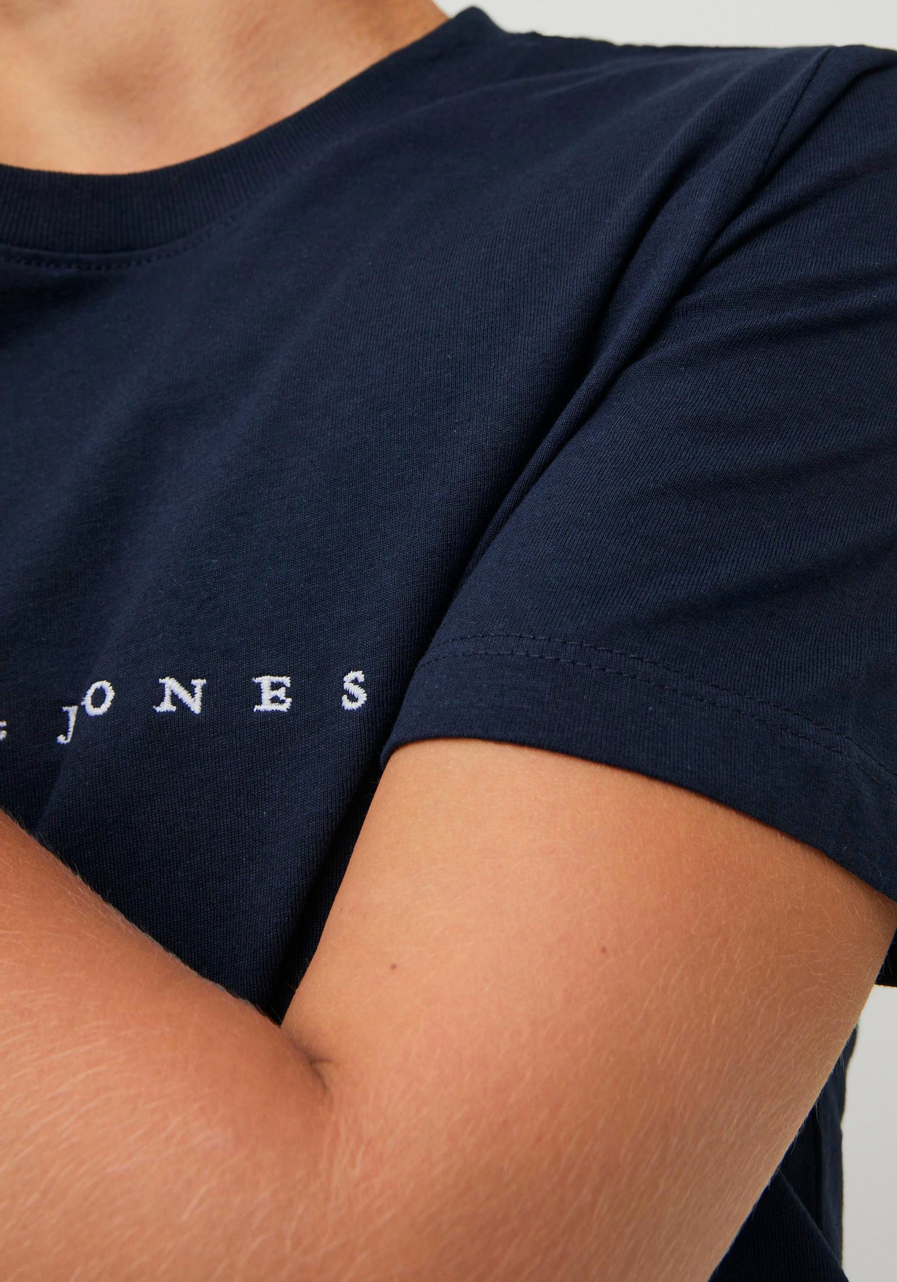 Jones Jack Print T-Shirt SS & JNR Junior JORCOPENHAGEN NOOS CREW TEE Blazer Navy NECK