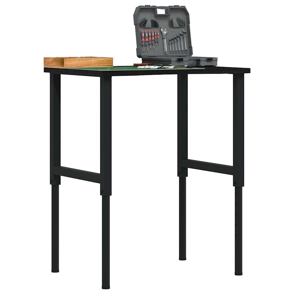 vidaXL Werkbank Werkbank Dunkelbraun 80x60x(71,5-98) cm Massivholz Eiche, (1-tlg)