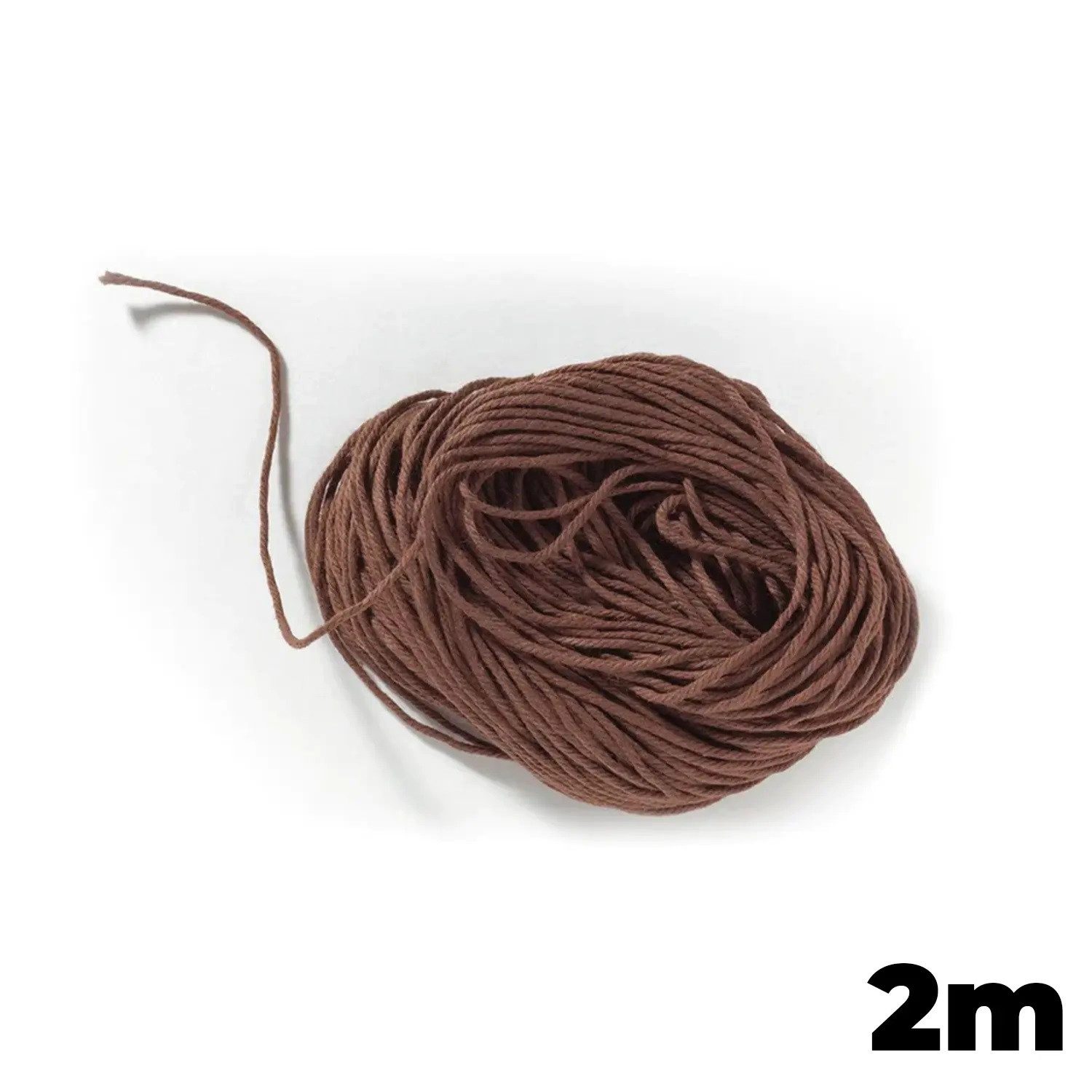 Modellbausatz Baumwollfaden braun 1,5 mm x 2 m 1 Stück Bastelbedarf
