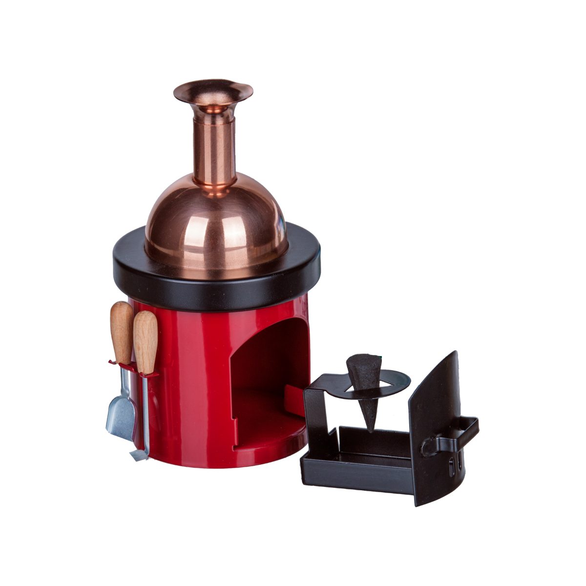 Crottendorfer Räuchermännchen Crottendorfer Räucherhaus Braukessel inkl. 5 Räucherkerzen Tannenduft, inklusive 5 Räucherkerzen