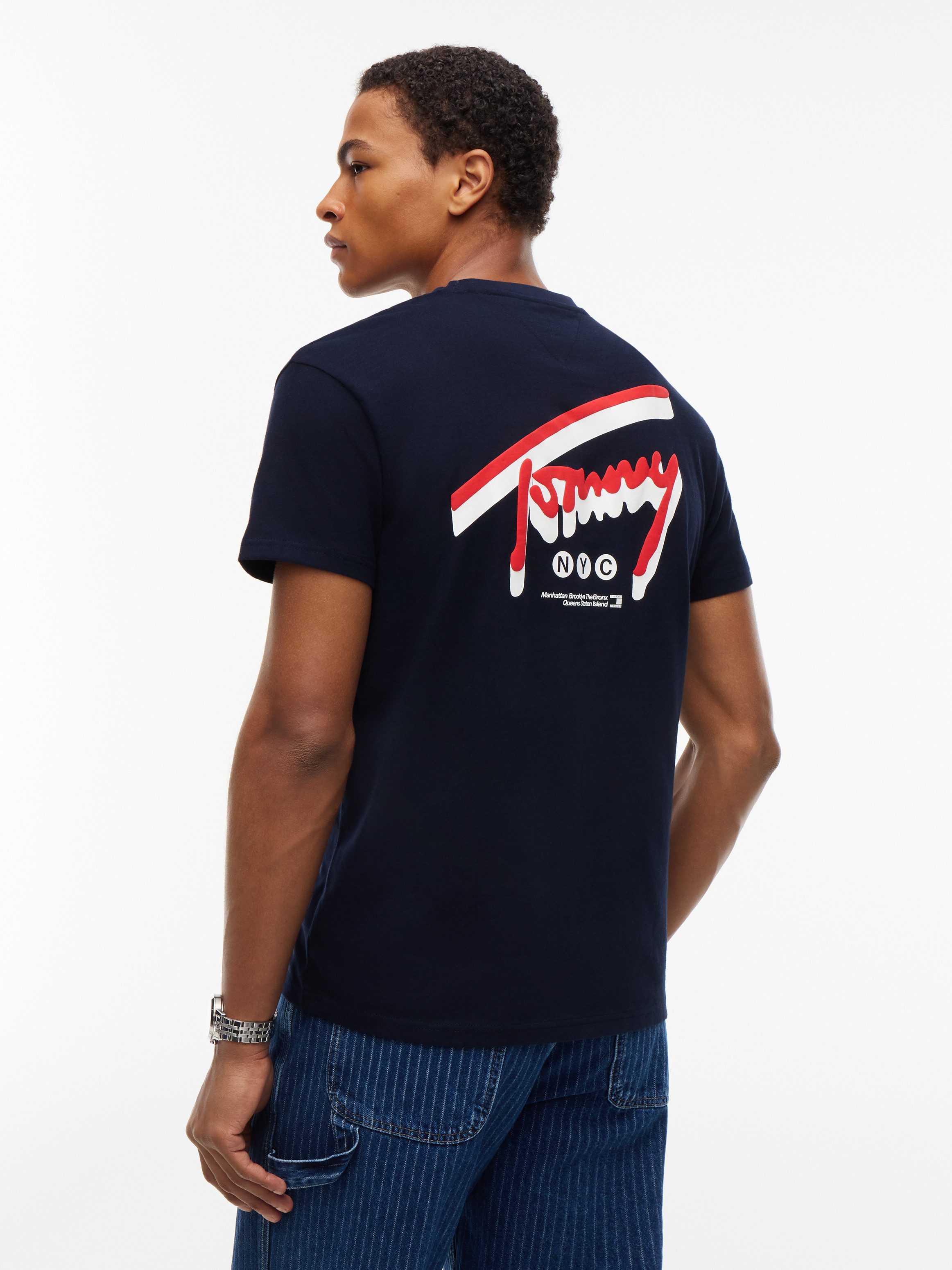 Tommy Jeans T-Shirt REGULAR SIGN BACKPRINT TEE Regular fit mit Markenprint – Bild 3 von 5