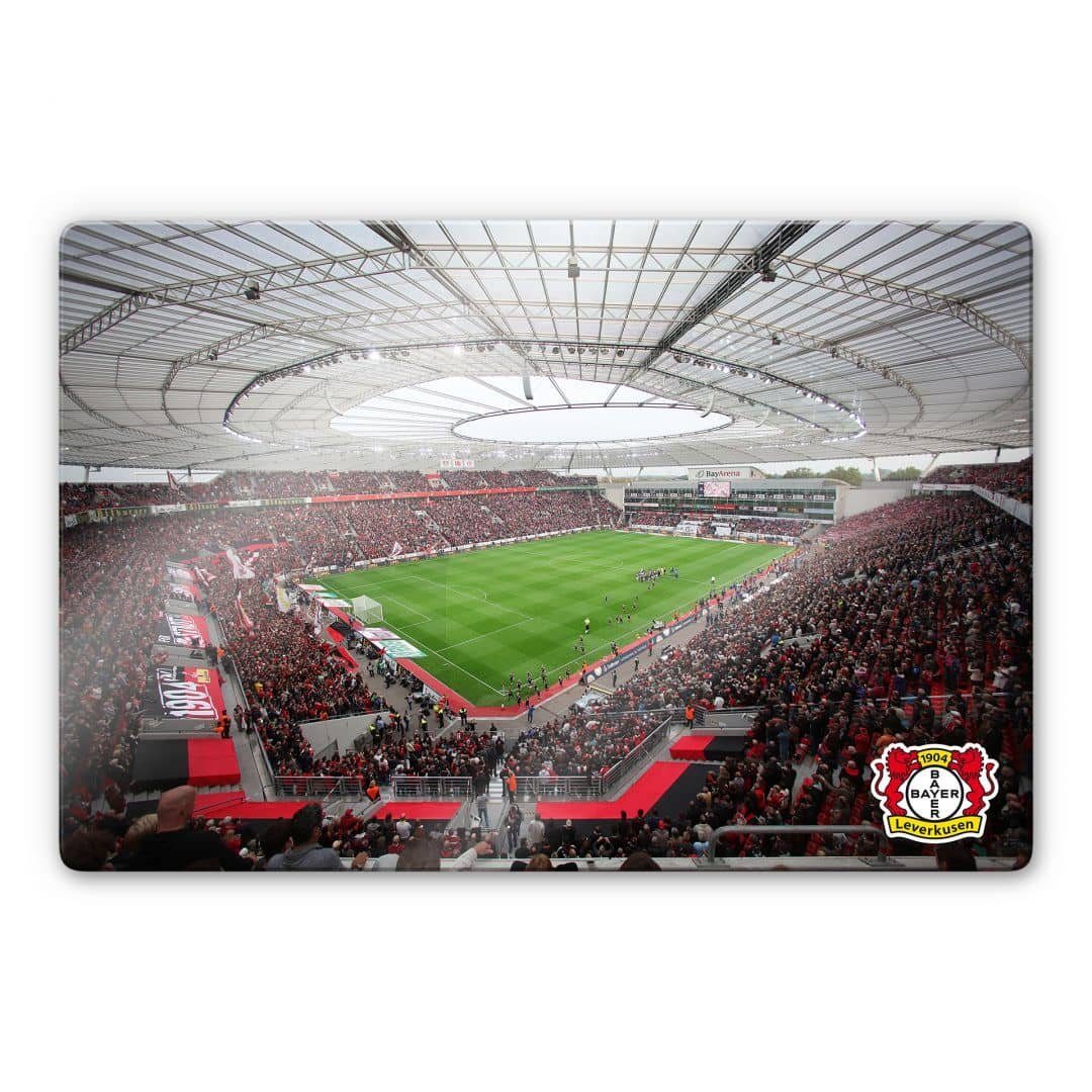 Bayer 04 Leverkusen Glasbild Fußball Glasbild Modern Bay Arena Leverkusen S günstig online kaufen