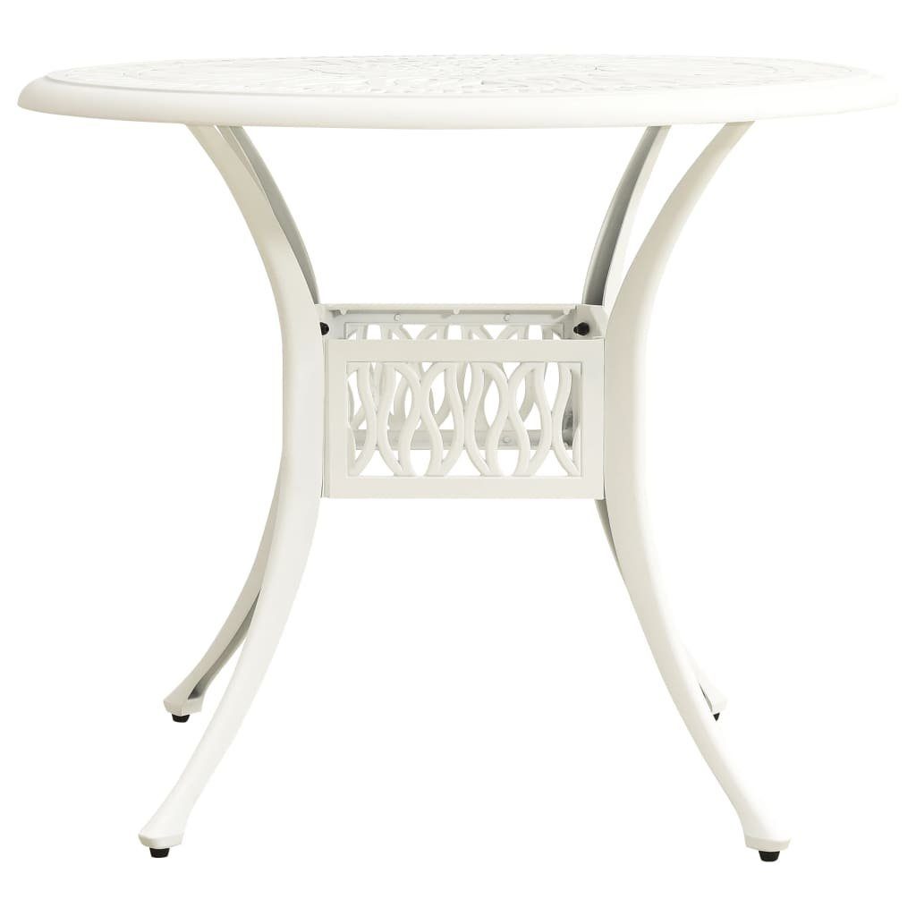 furnicato Gartentisch Weiß 90x90x74 cm Aluminiumguss günstig online kaufen