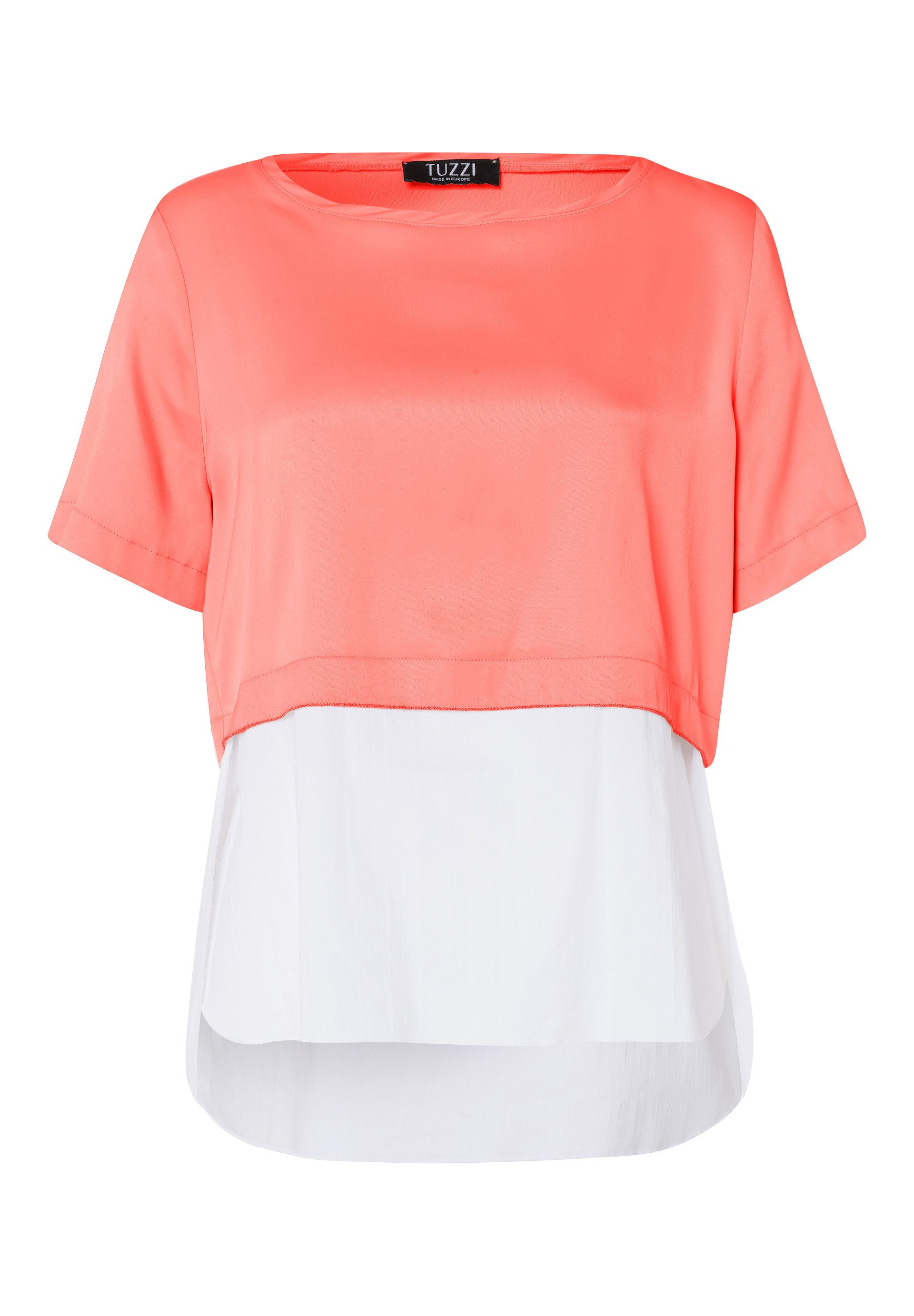 Kurzarmshirt mit Layering-Effekt