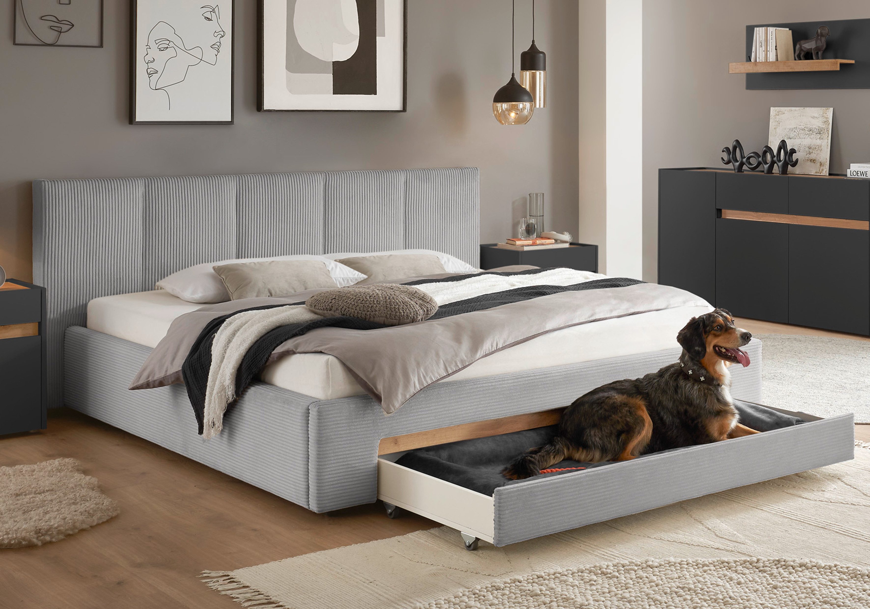 INOSIGN Polsterbett "CiTY/GiRON, Bettgestell mit Bettkasten, gepolstertes S günstig online kaufen