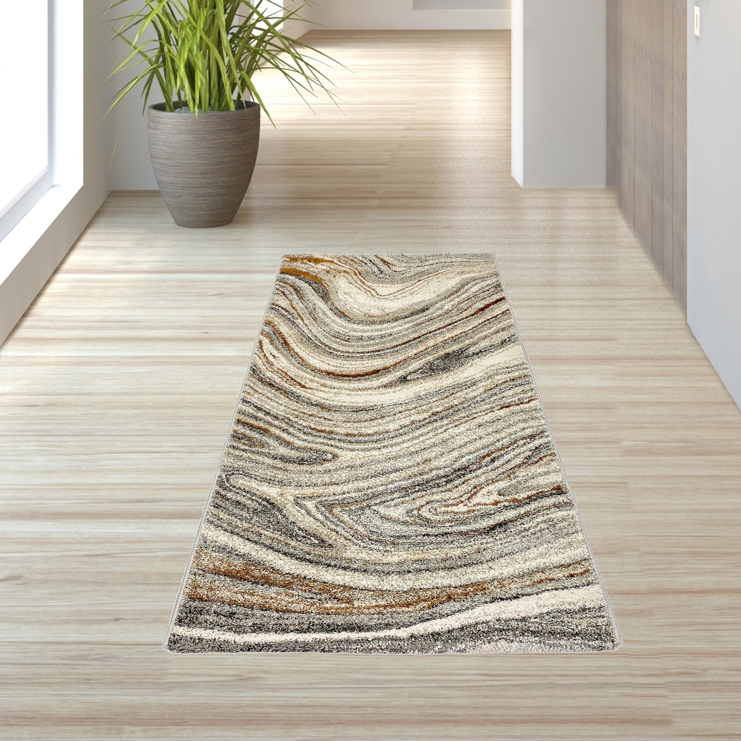 TeppichHome24 Teppich Designerteppich flüssiger Marmor creme günstig online kaufen