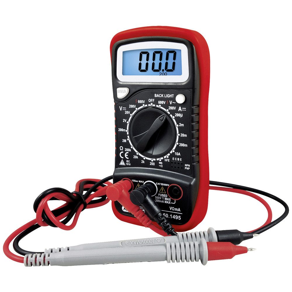 KS Tools Multimeter Digital Multimeter inkl. Prüfspitzen 150.1495