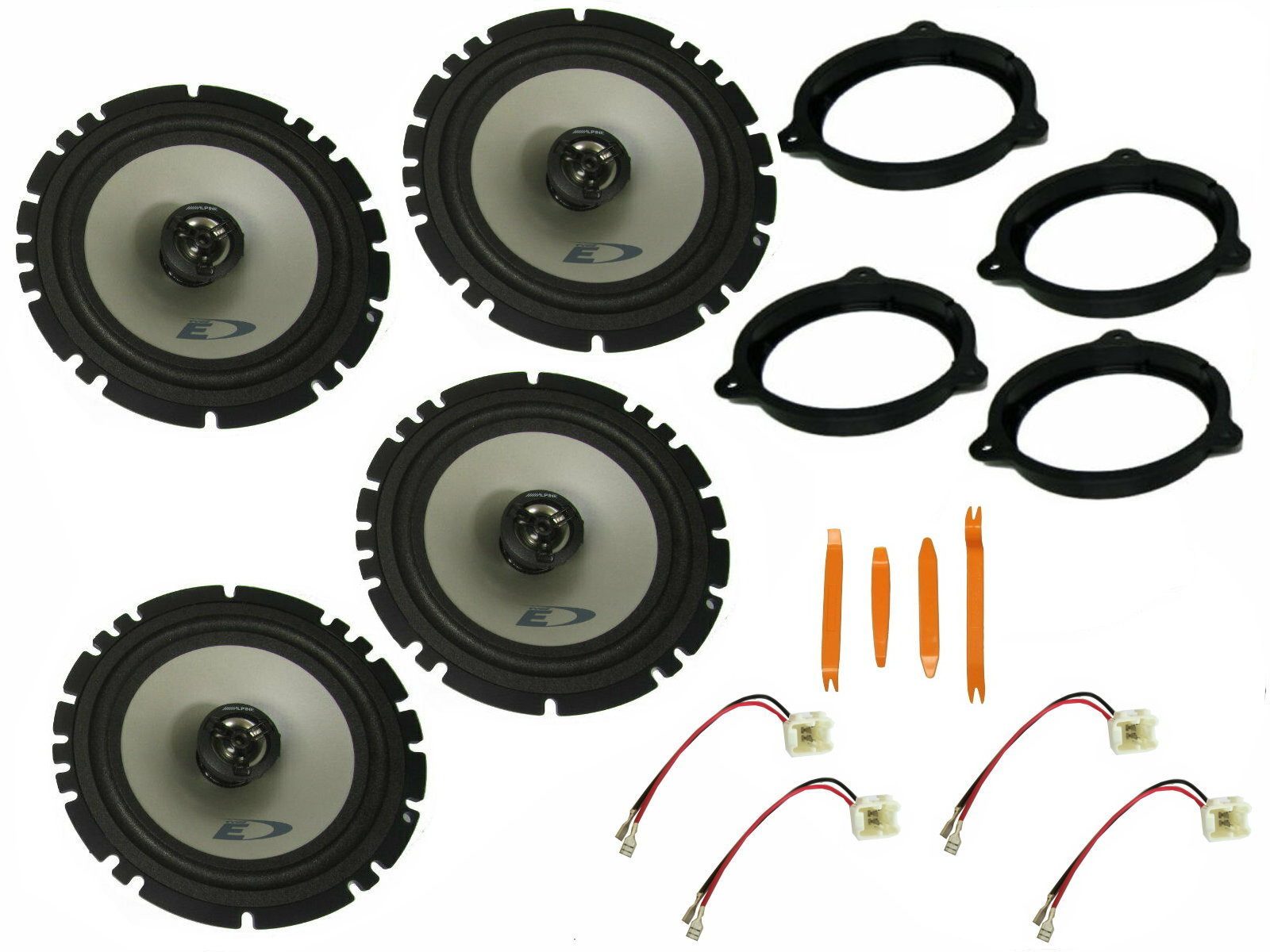 DSX Alpine Boxen Set für Nissan Qashqai J10 Bj 07-22 Tür vorn hinten Bügel Auto-Lautsprecher (80 W)