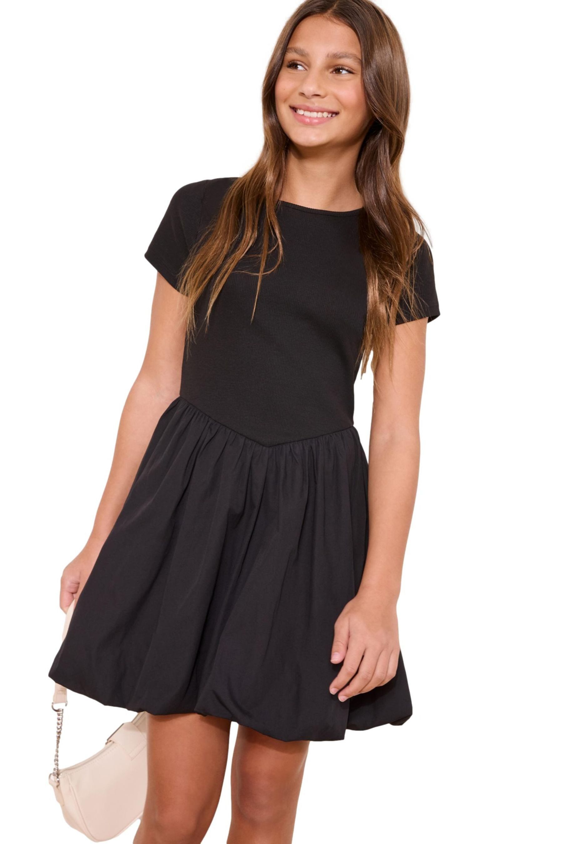 Lipsy 2-in-1-Kleid Lipsy 2-in-1-Puffball-Kleid mit kurzen Ärmeln (1-tlg)