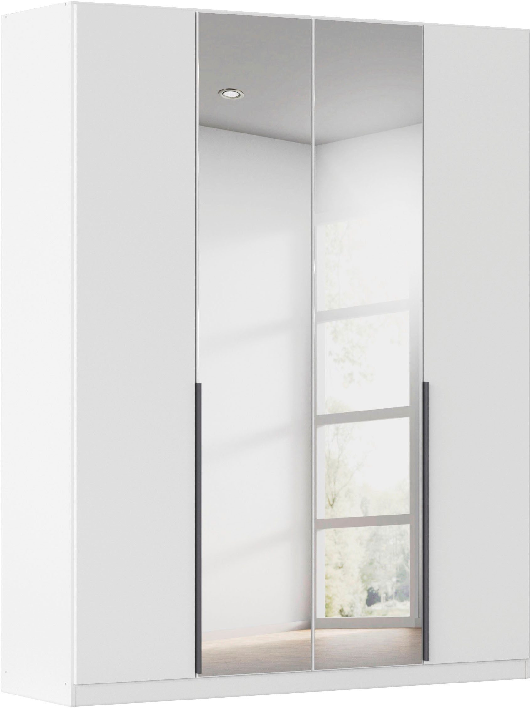 OTTO home Drehtürenschrank Kleiderschrank Schrank Garderobe AGORDO mit Dekor- oder Hochglanzfront (in zwei Griff-Farben, Breiten 91-405 cm) durchdachte Innenausstattung, in 8 Breiten und 2 Höhen MADE IN GERMANY