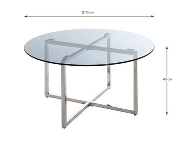 HAKU Beistelltisch HAKU Möbel Beistelltisch - edelstahl-grau - H. 45cm
